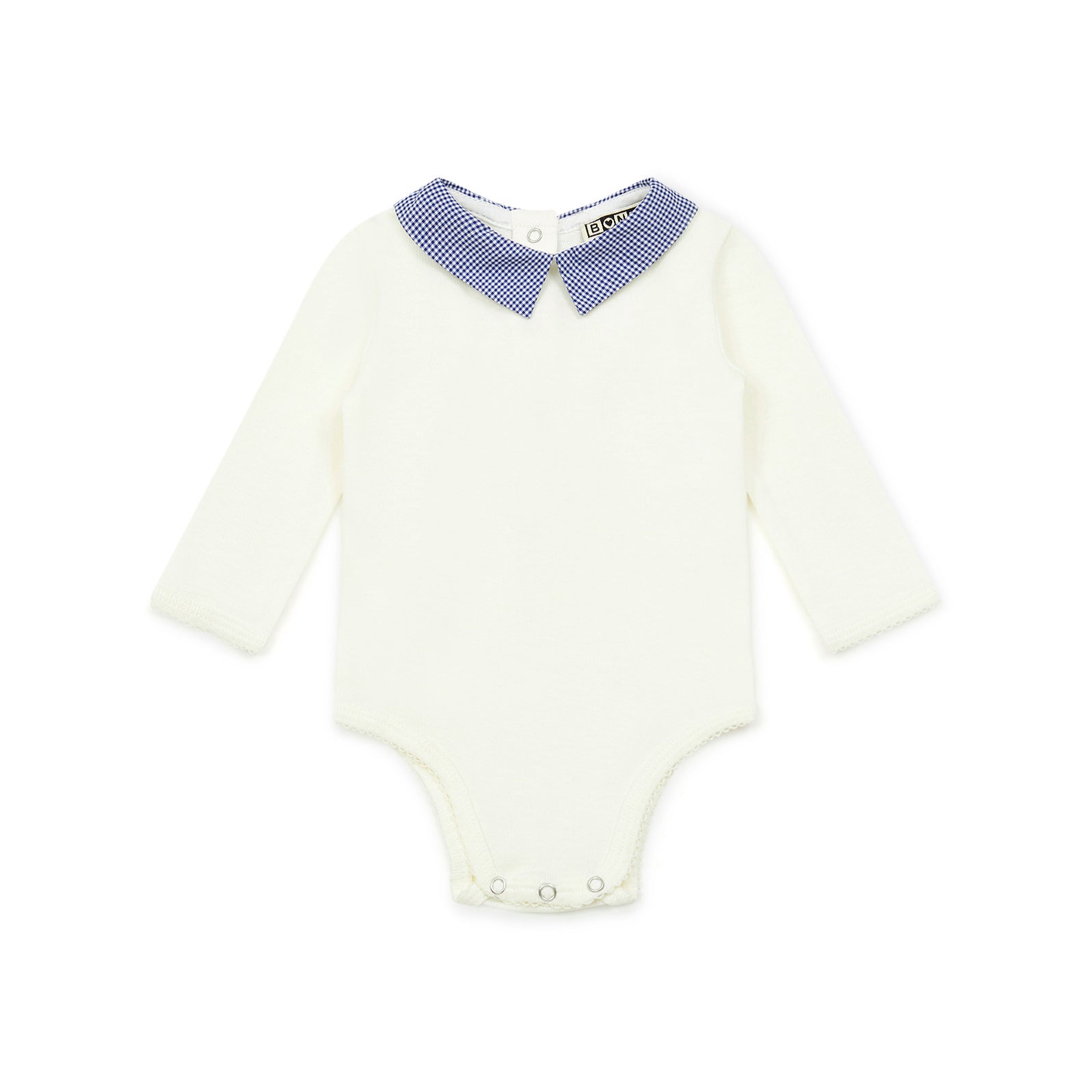 Baby Boys & Girls White Cotton Babysuit