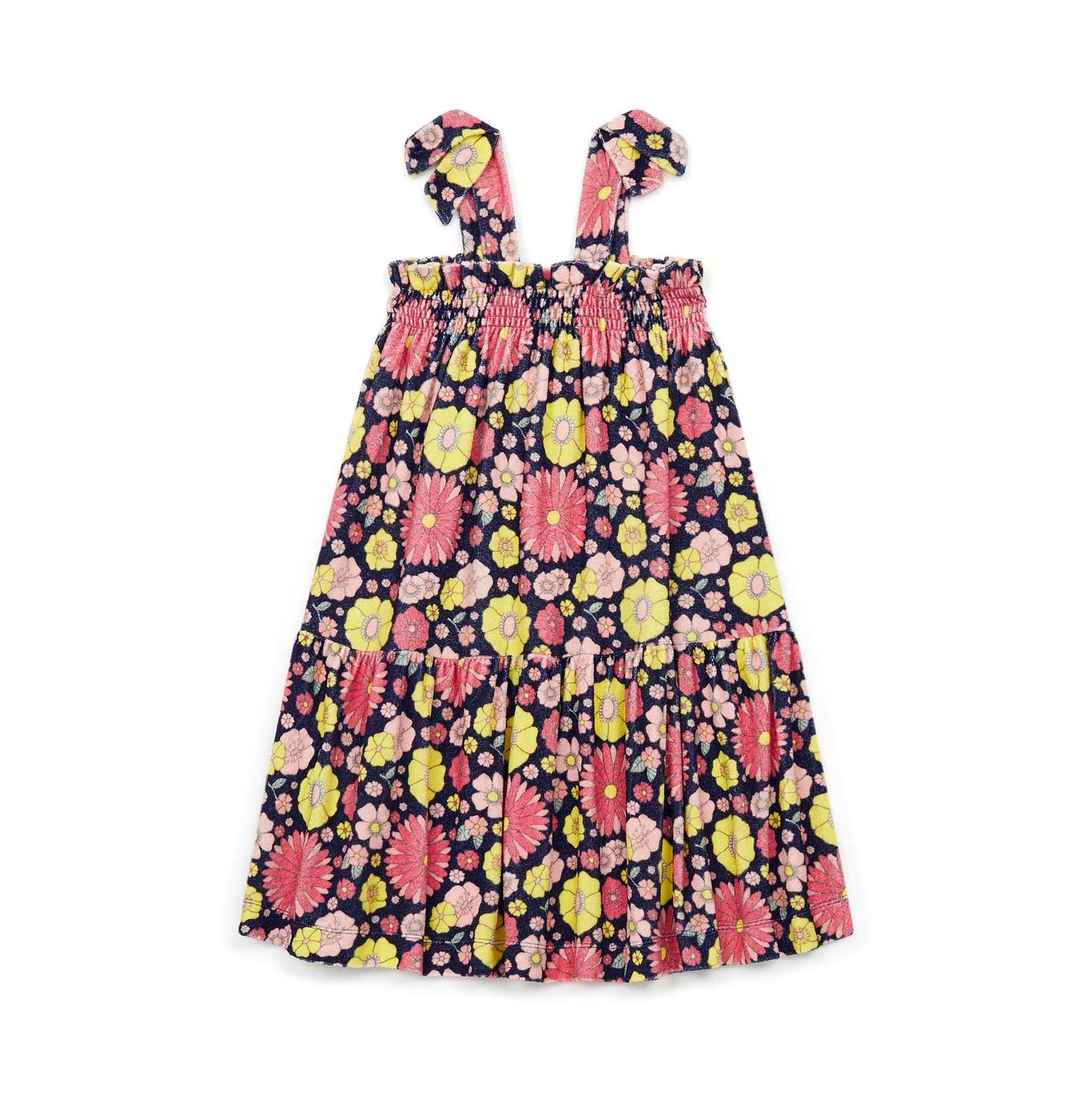 Girls Multicolor Flower Cotton Dress