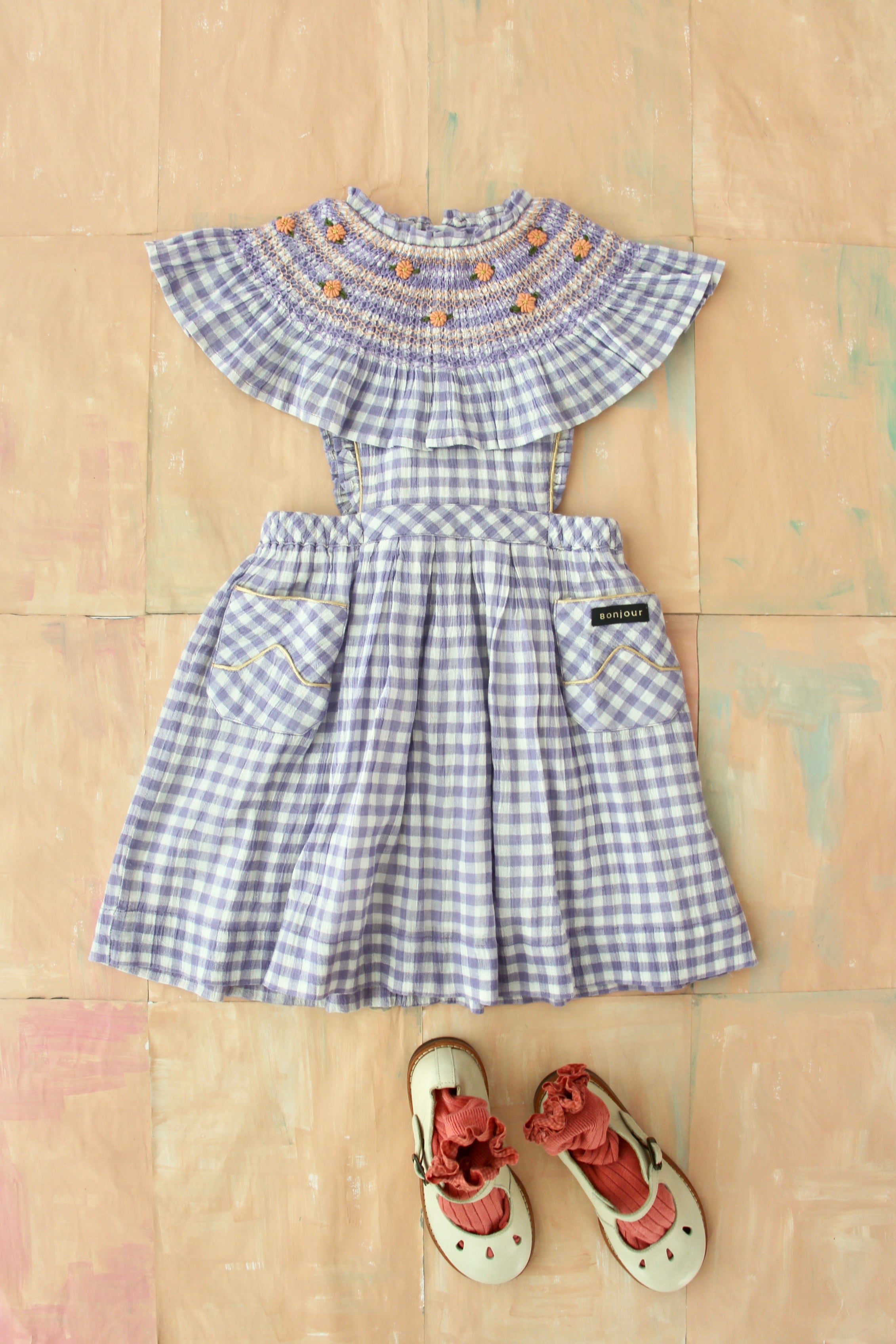 Girls Blue Check Dress