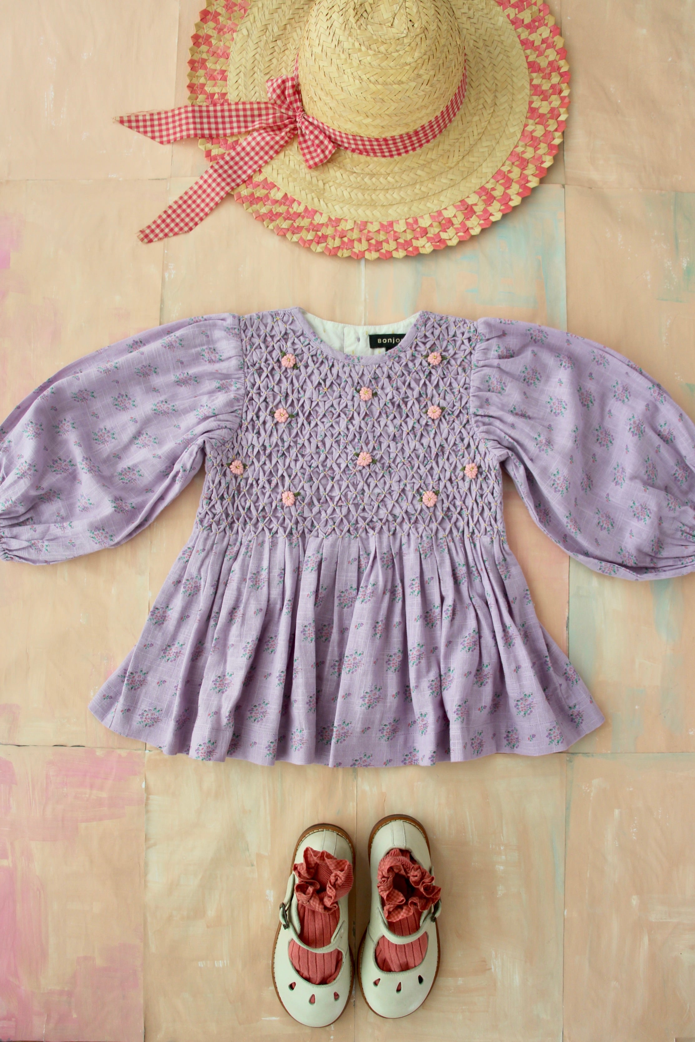 Girls Purple Floral Top
