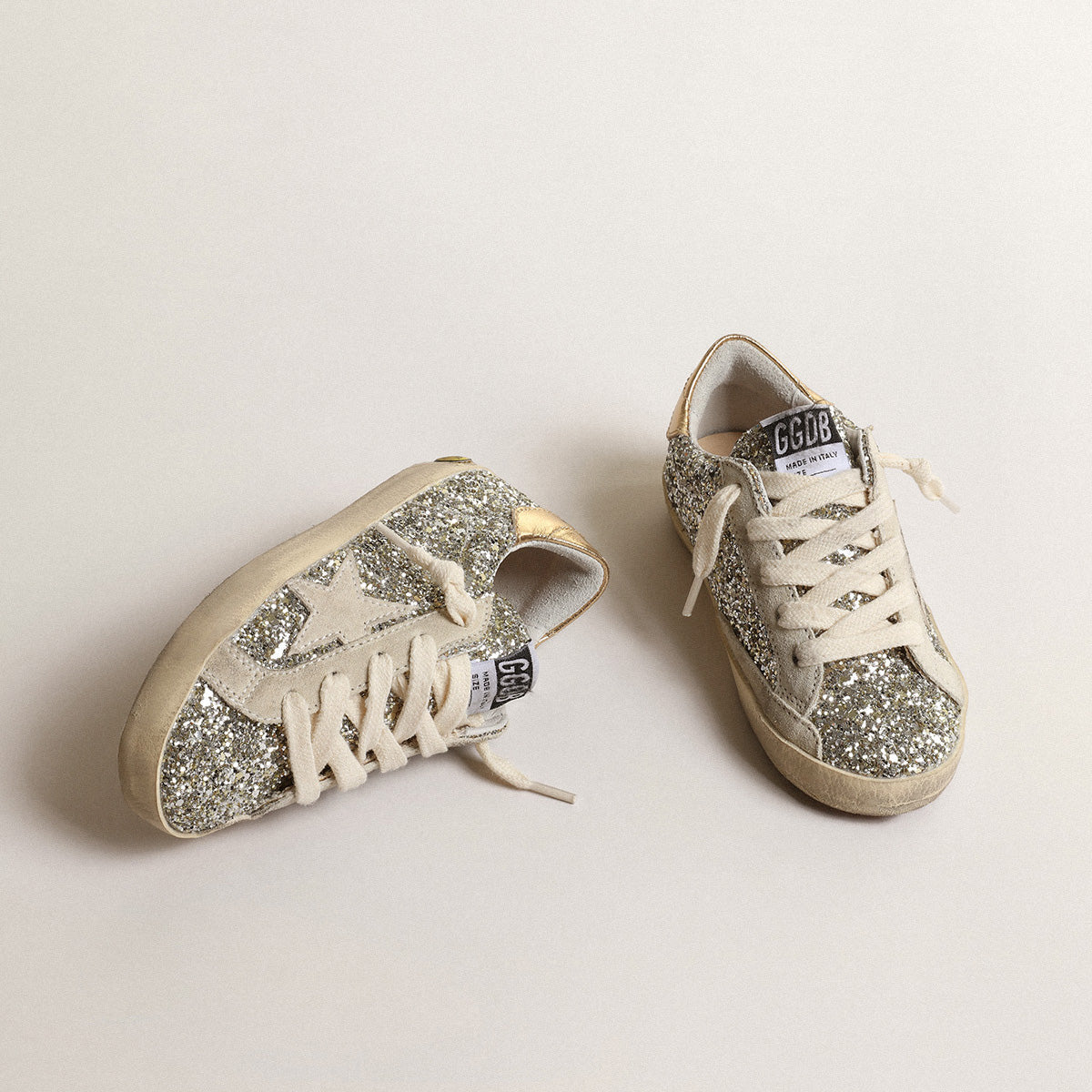 Boys & Girls Gold Glitter Shoes