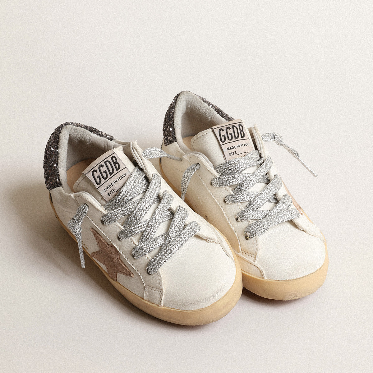 Boys & Girls Grey Glitter Shoes