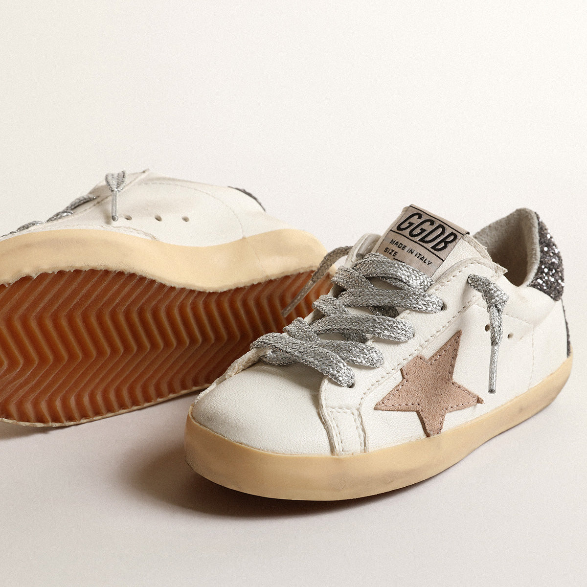 Boys & Girls Grey Glitter Shoes