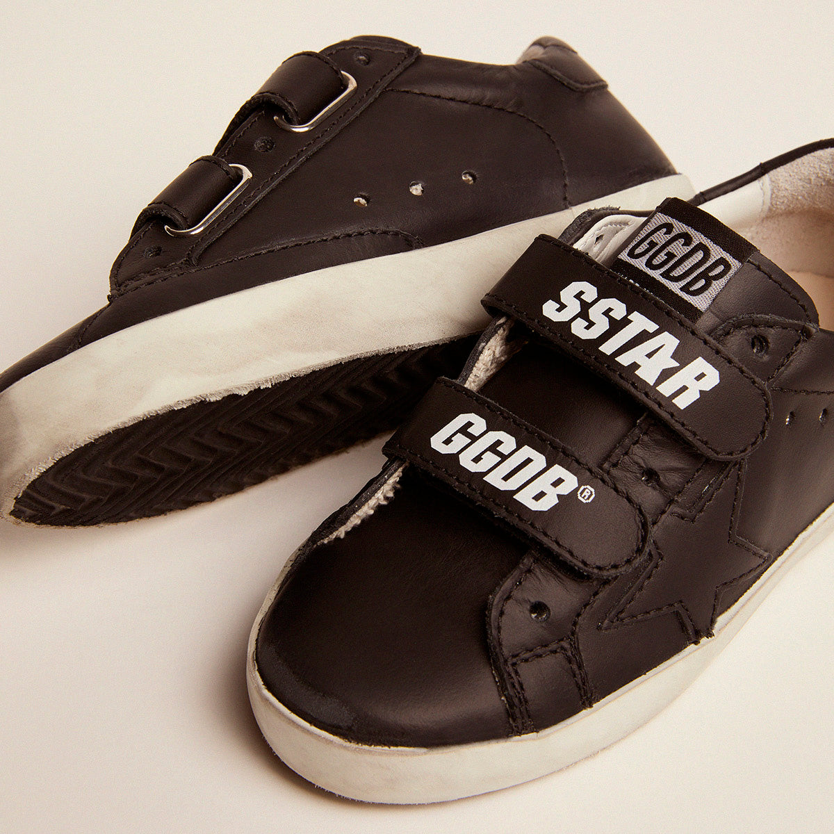 Boys & Girls Black Star Shoes