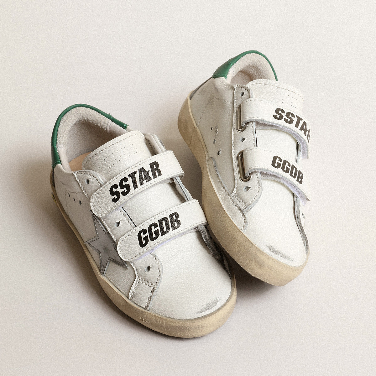 Boys & Girls Green Logo Shoes
