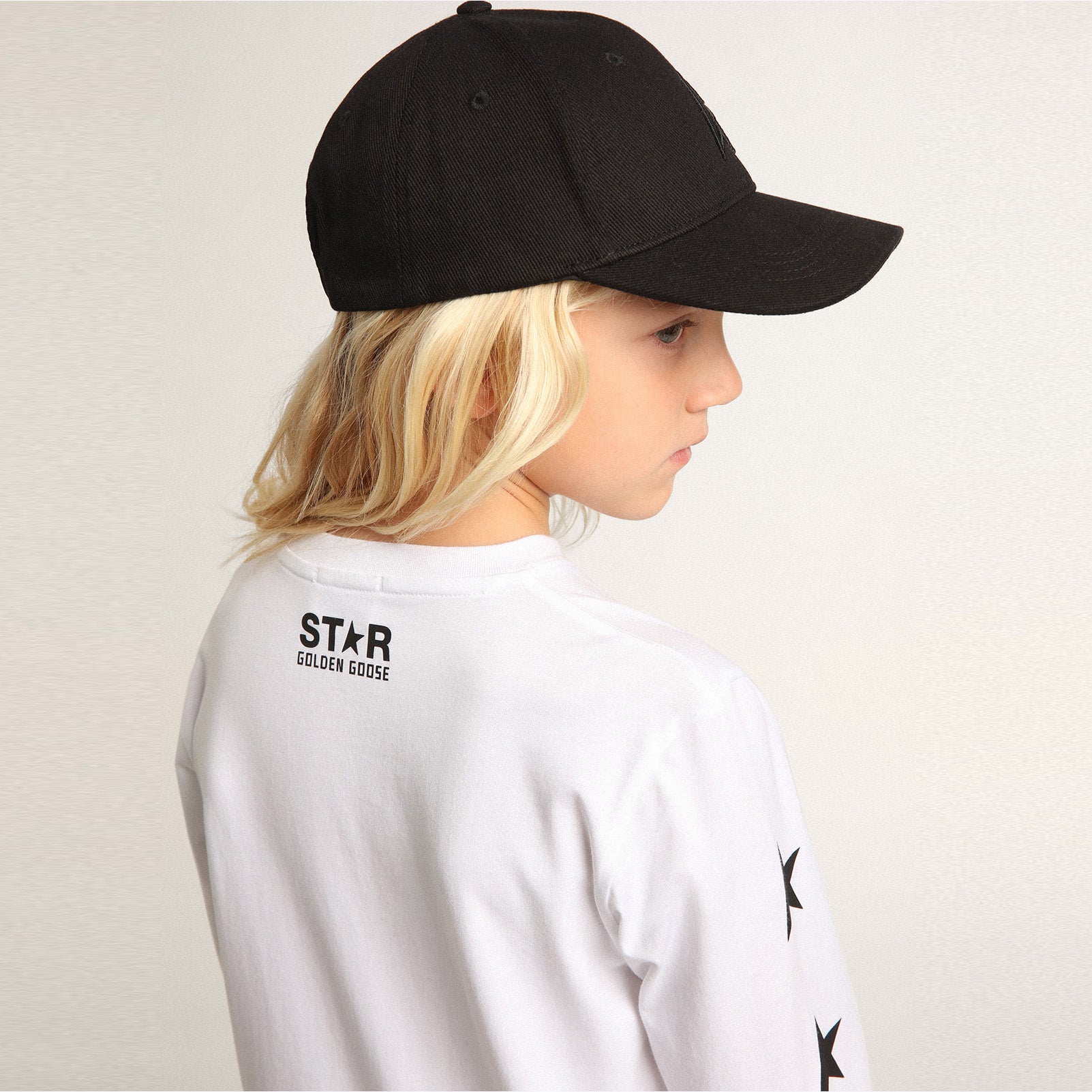 Boys & Girls White Star Cotton T-Shirt