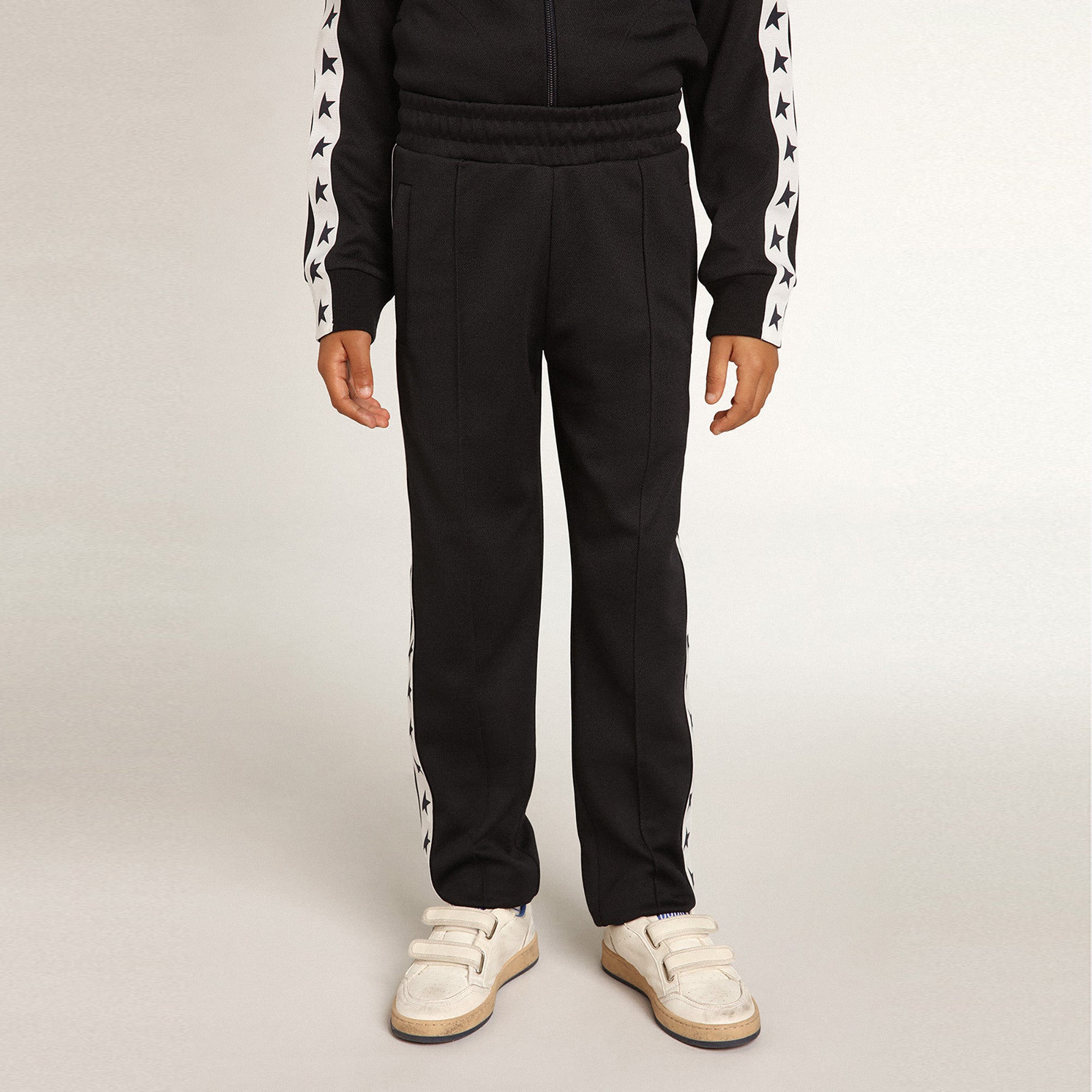 Boys Dark Blue Stars Cotton Trousers