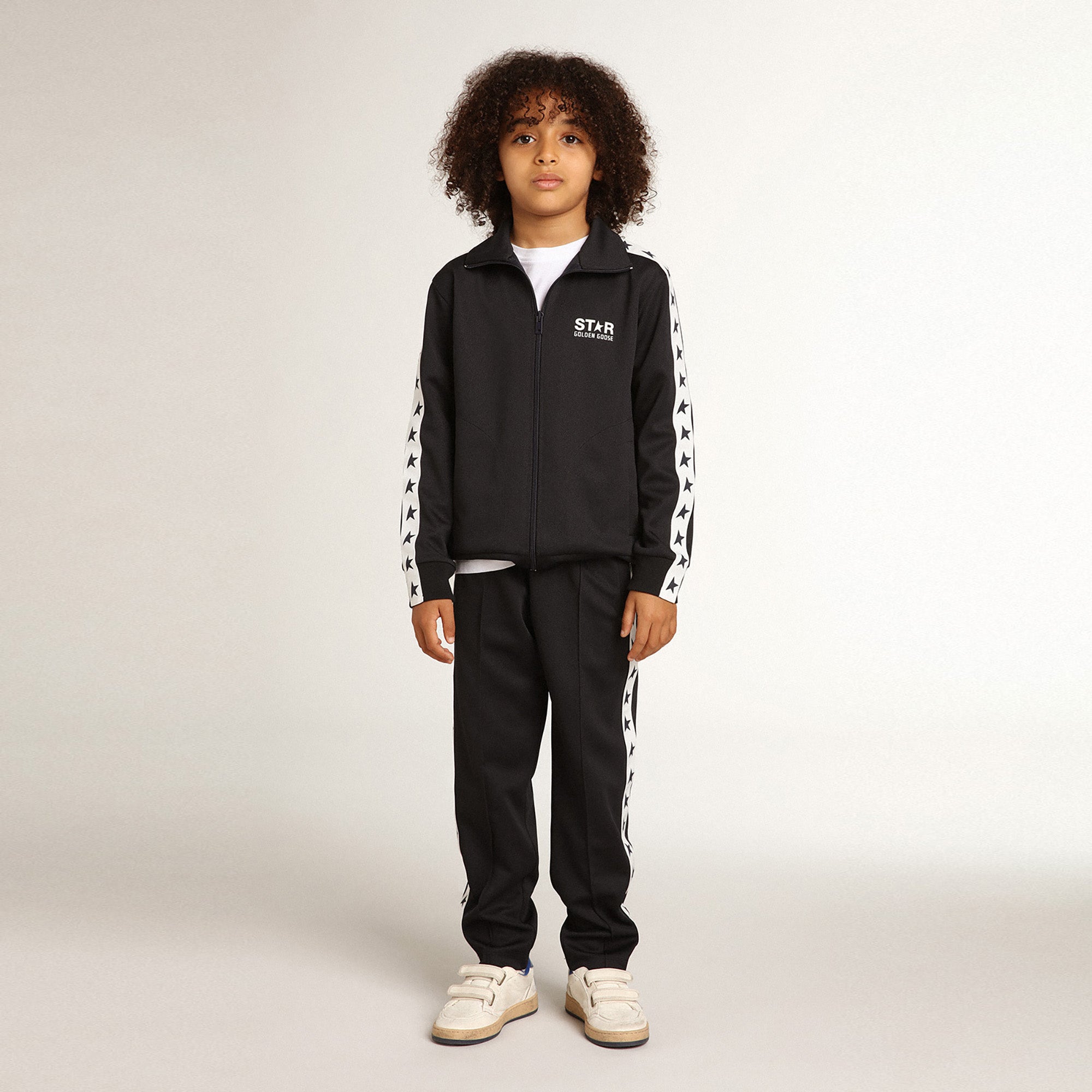 Boys Dark Blue Stars Cotton Trousers