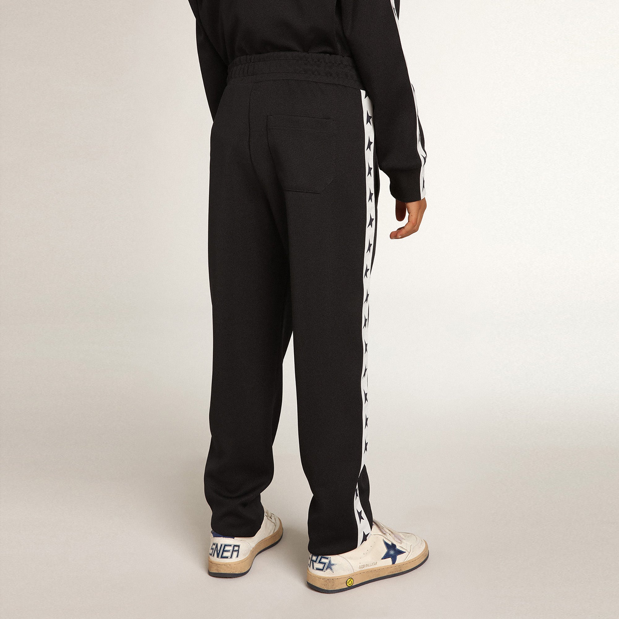 Boys Dark Blue Stars Cotton Trousers