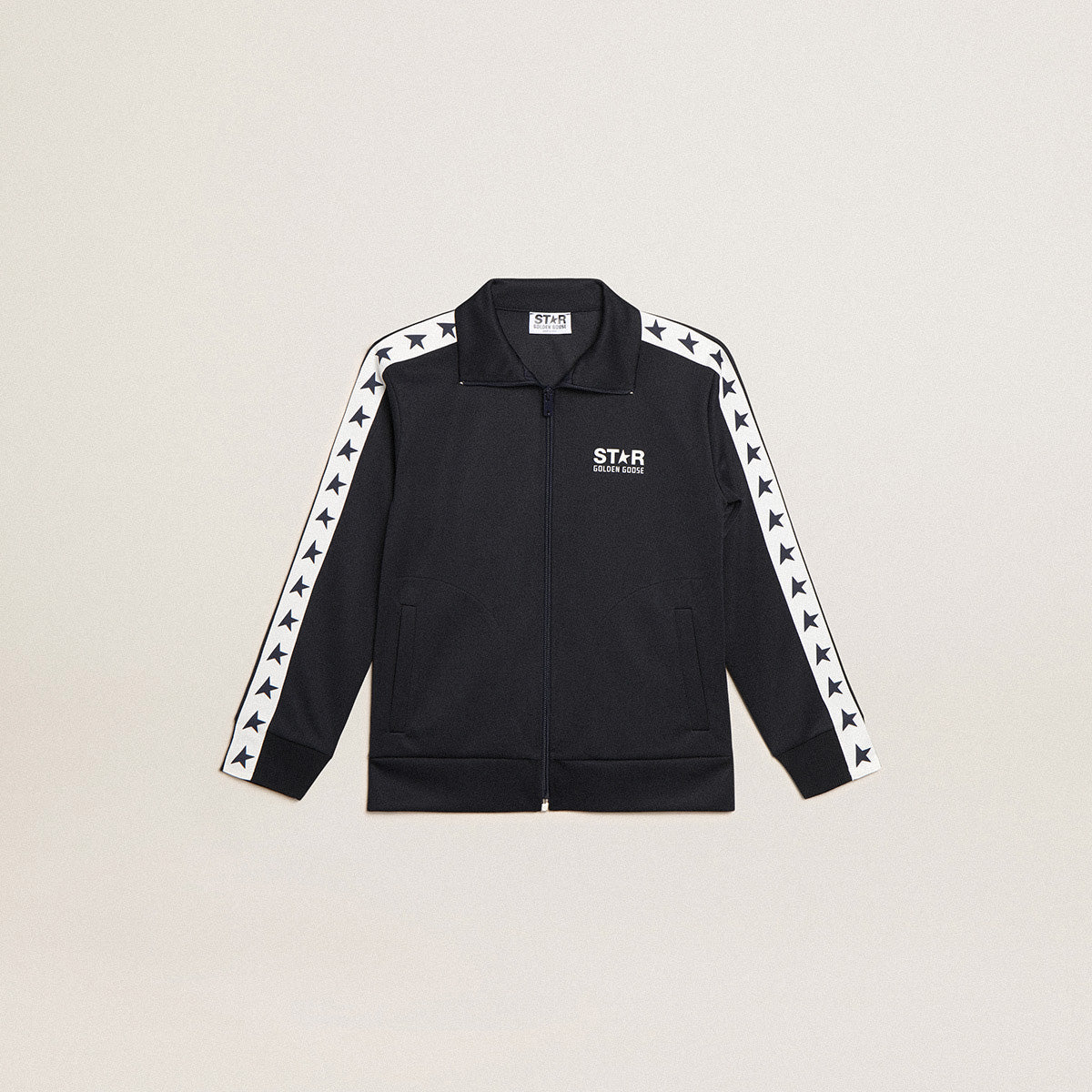 Boys Dark Blue Zip-Up Top