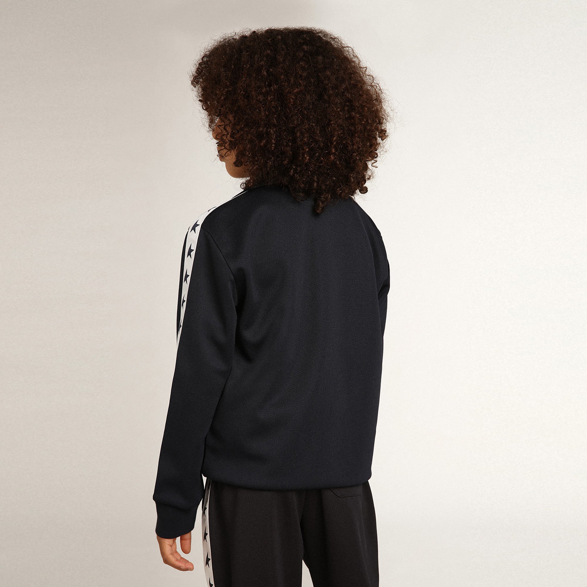 Boys Dark Blue Zip-Up Top