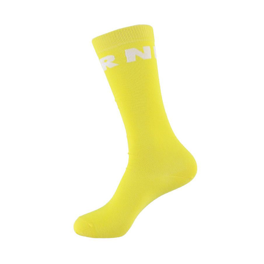 Boys & Girls Yellow Logo Cotton Socks