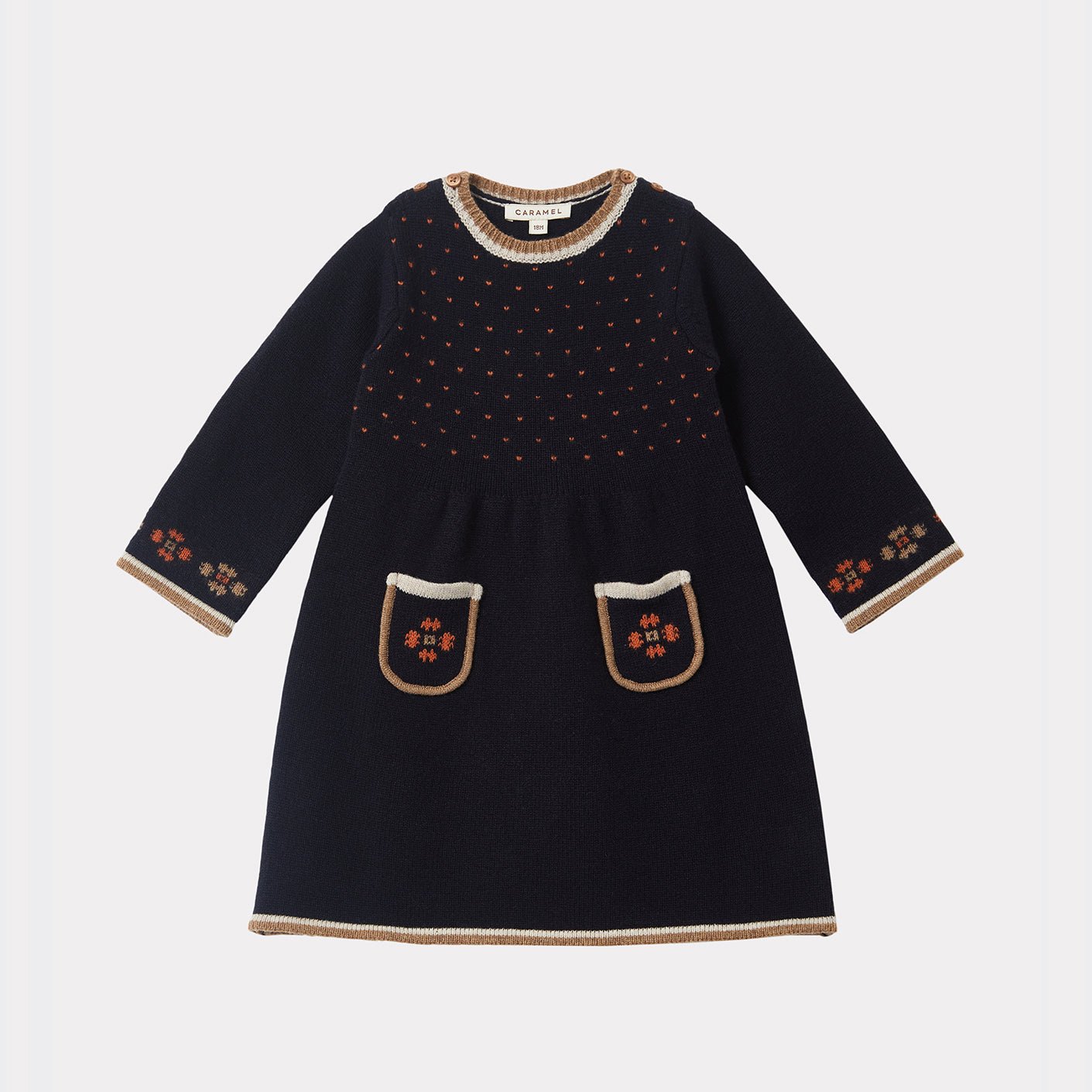 Baby Girls Blue Wool Dress