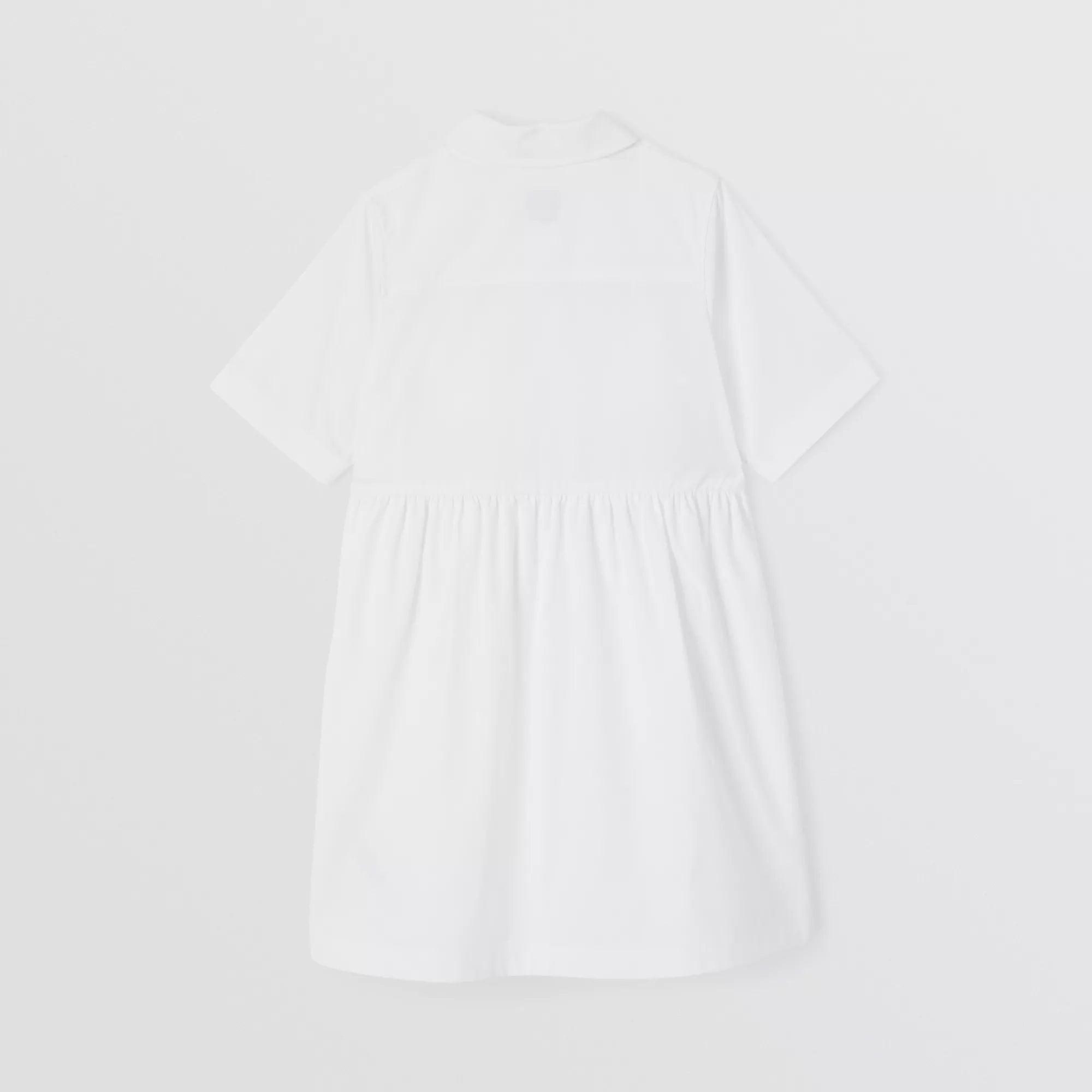 Girls White Logo Cotton Dress