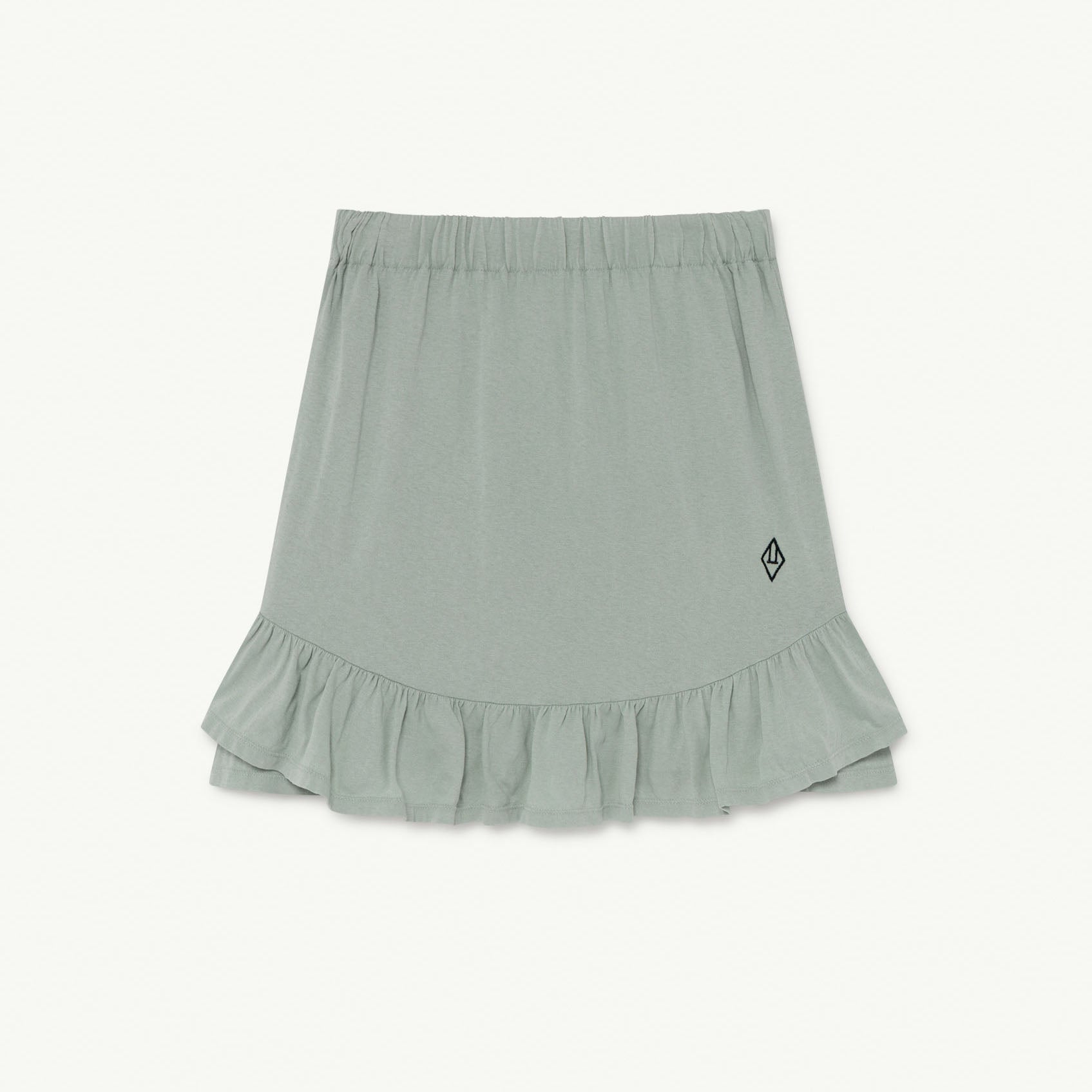 Girls Green Logo Cotton Skirt
