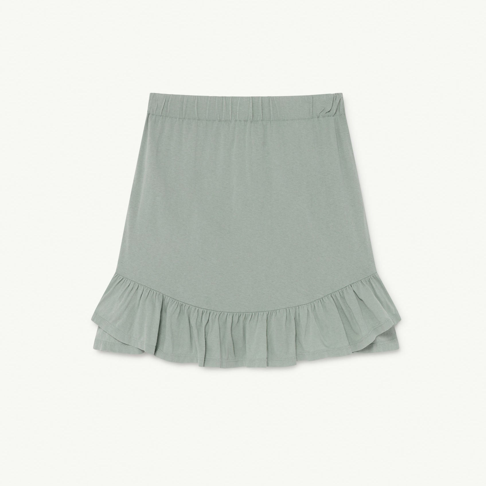 Girls Green Logo Cotton Skirt
