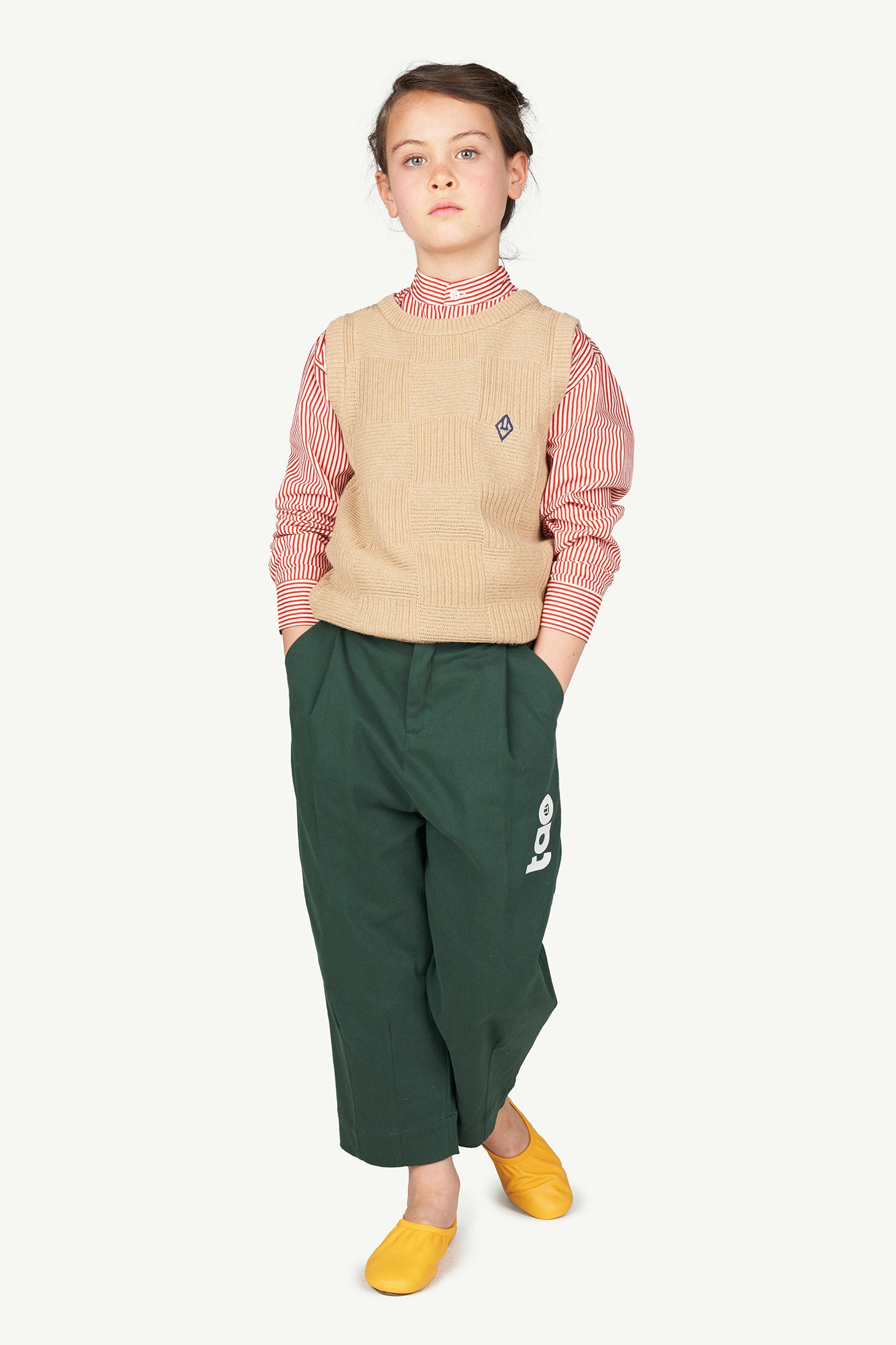 Boys & Girls Green Logo Trousers