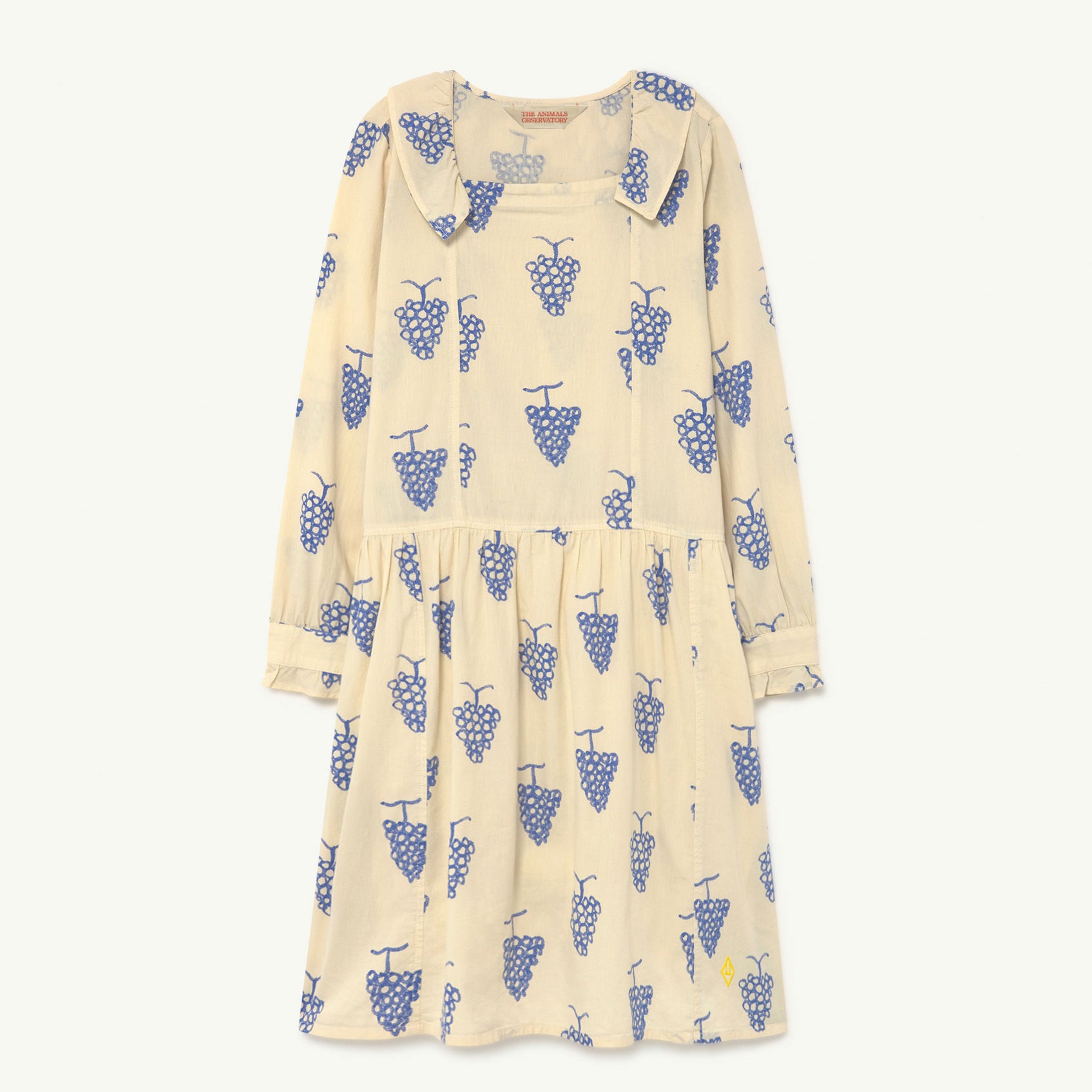 Girls White Grapes Cotton Dress