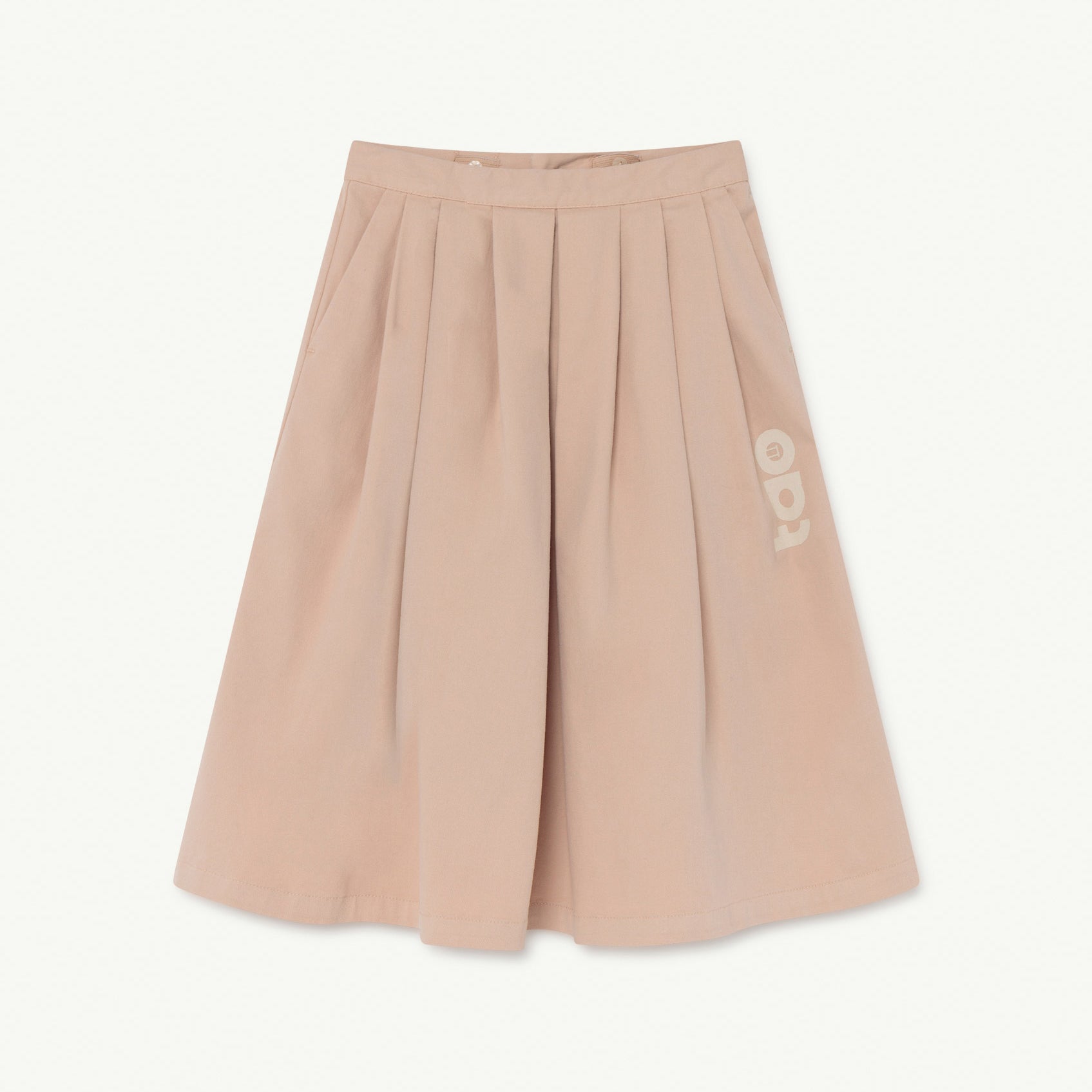 Girls Pink Logo Cotton Skirt