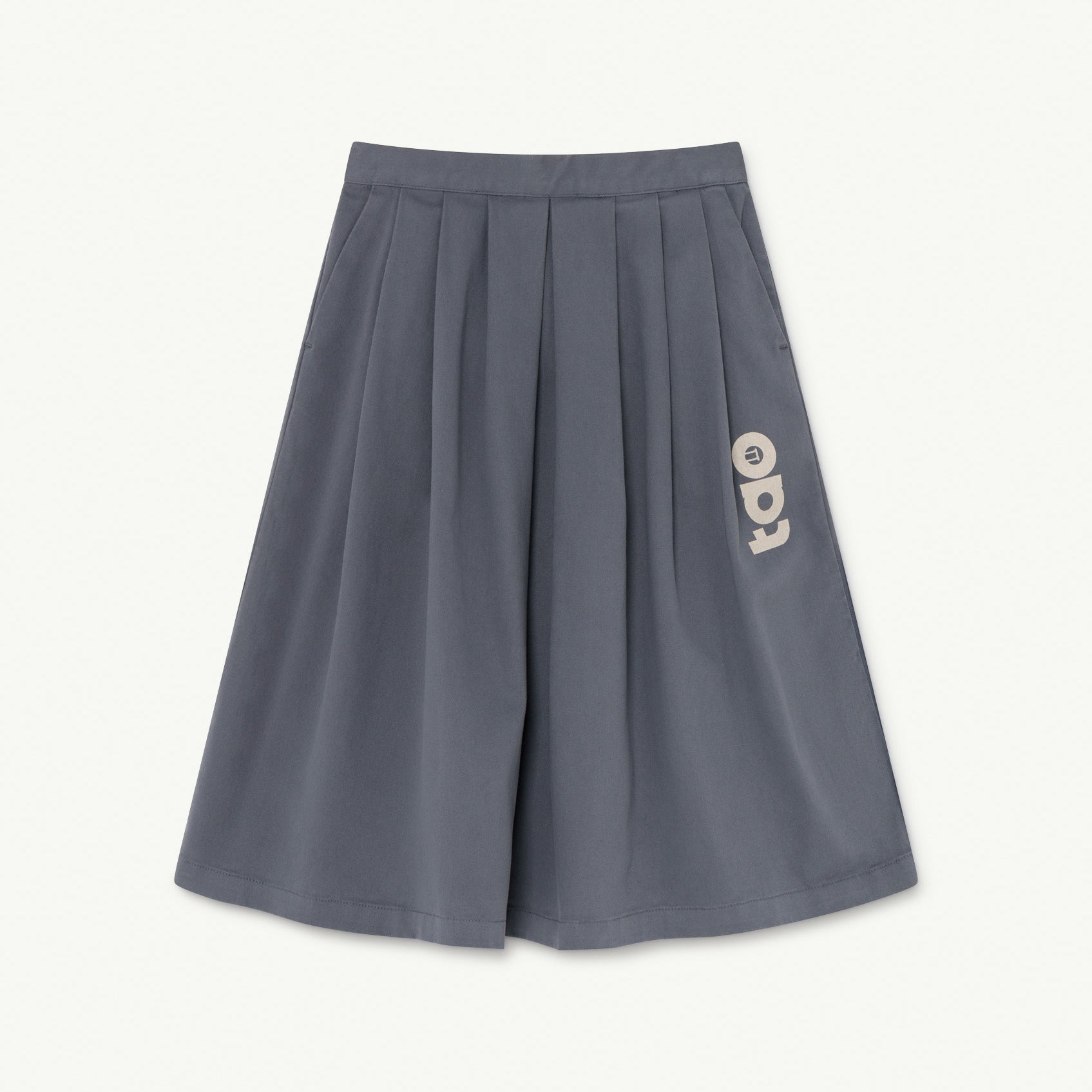Girls Grey Logo Cotton Skirt