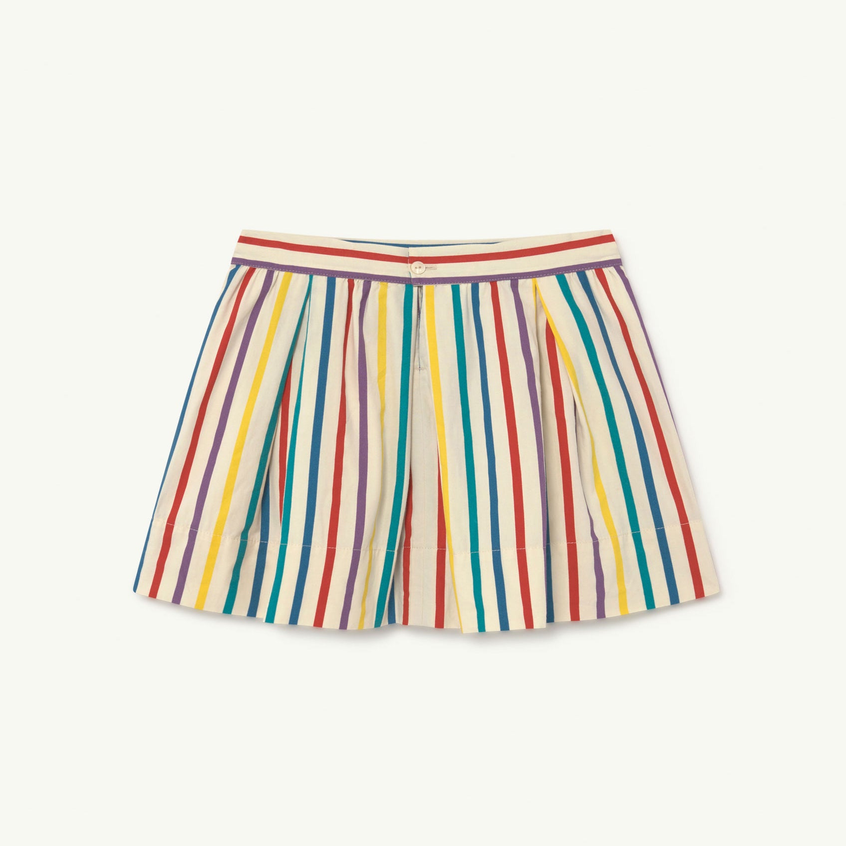 Girls Multicolor Stripes Cotton Skirt