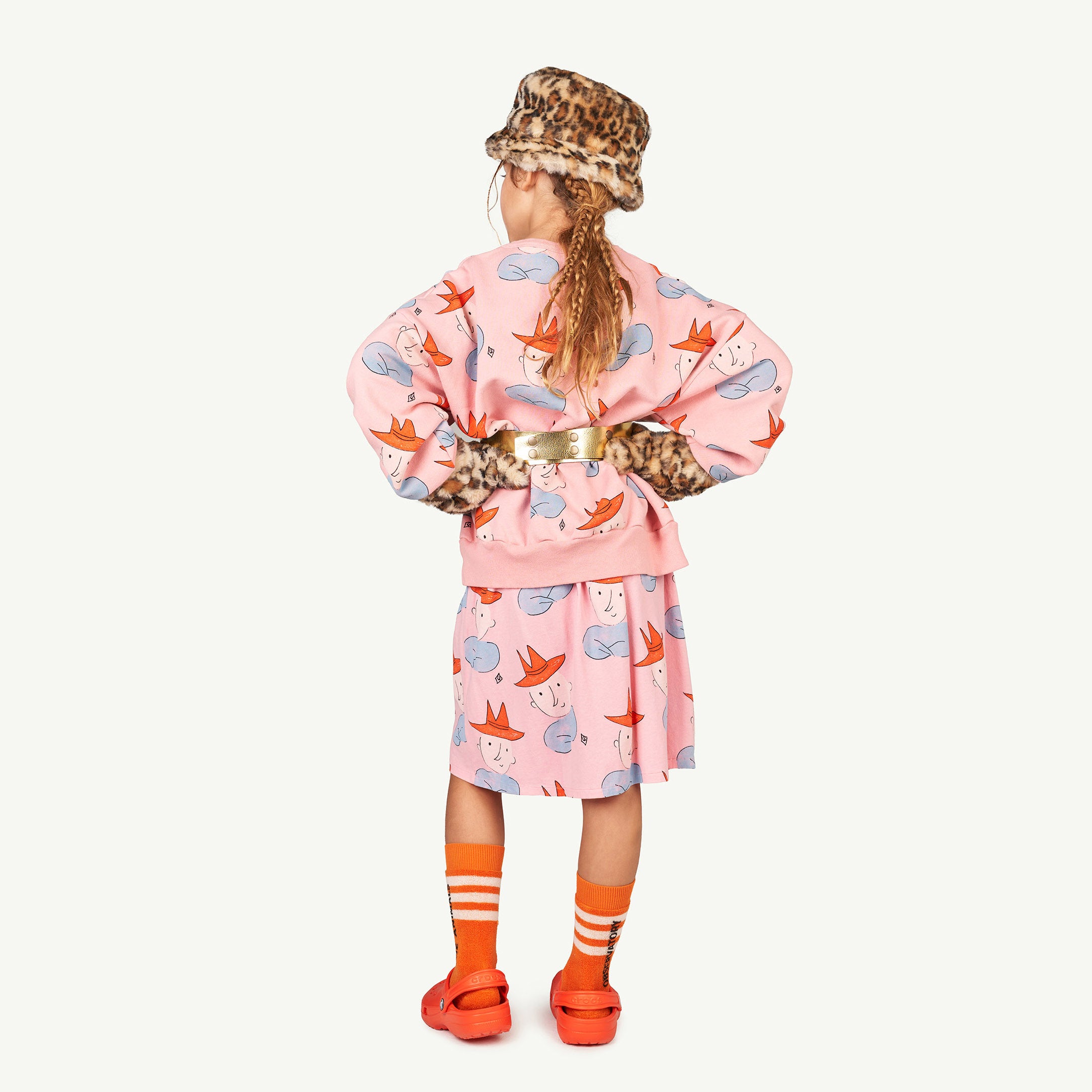 Boys & Girls Pink Printed Cotton Sweatshirt