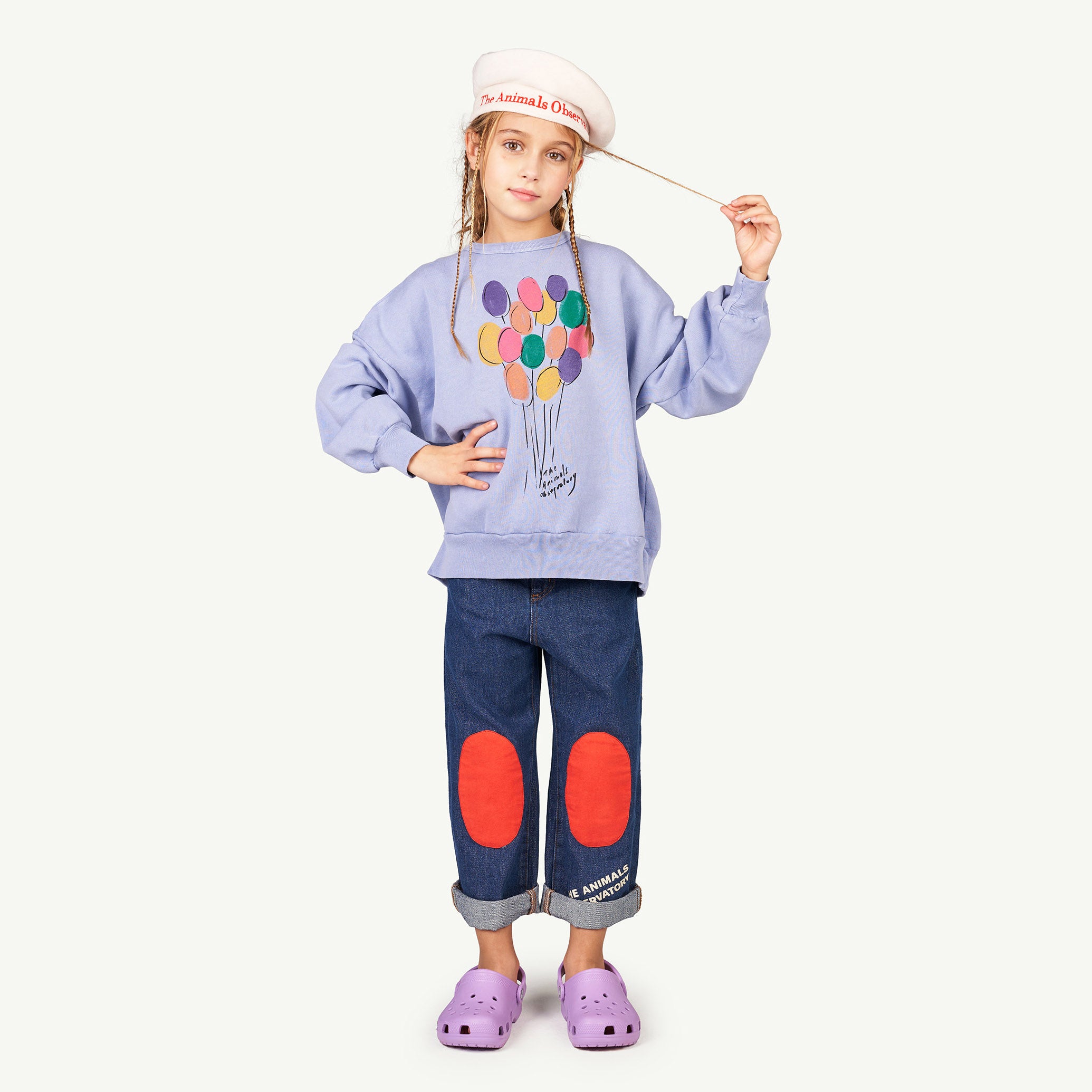 Boys & Girls Blue Balloons Cotton Sweatshirt