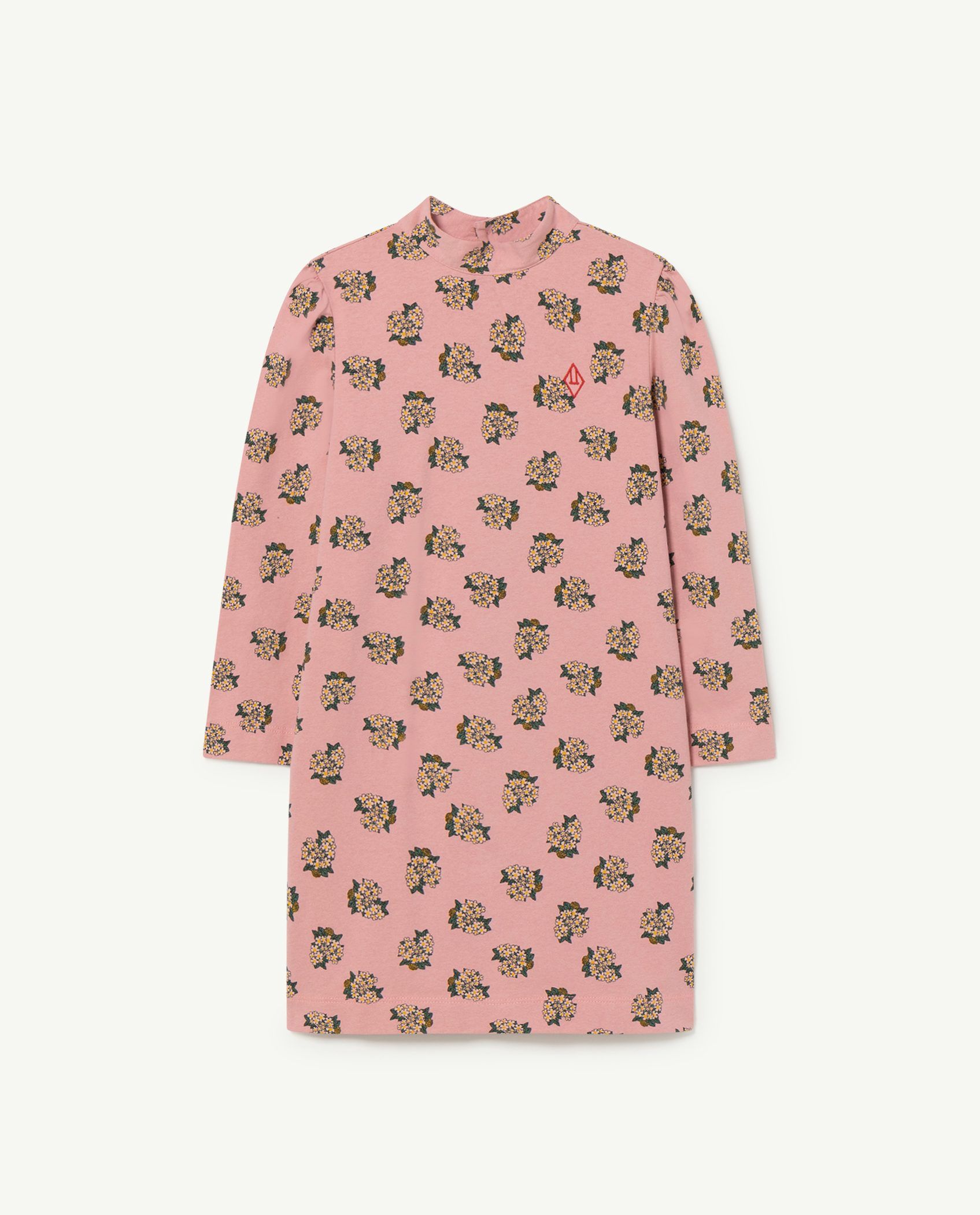 Girls Pink Printed Dress