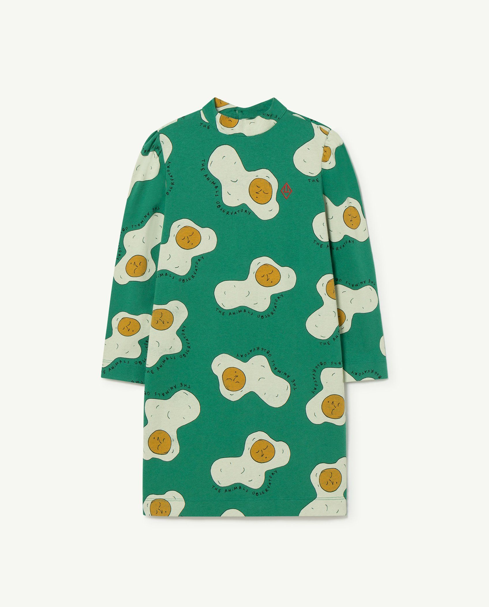 Girls Green Printed Dress
