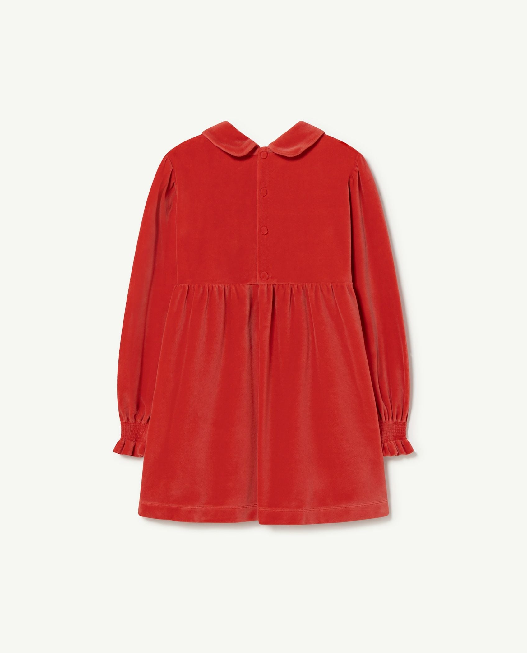 Girls Red Velvet Dress