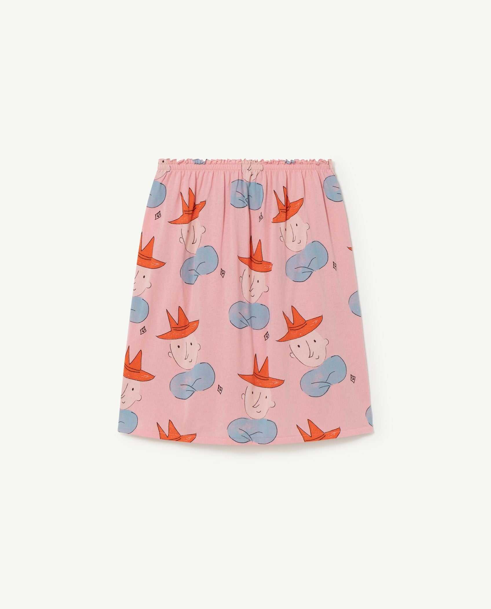 Girls Pink Printed Skirt