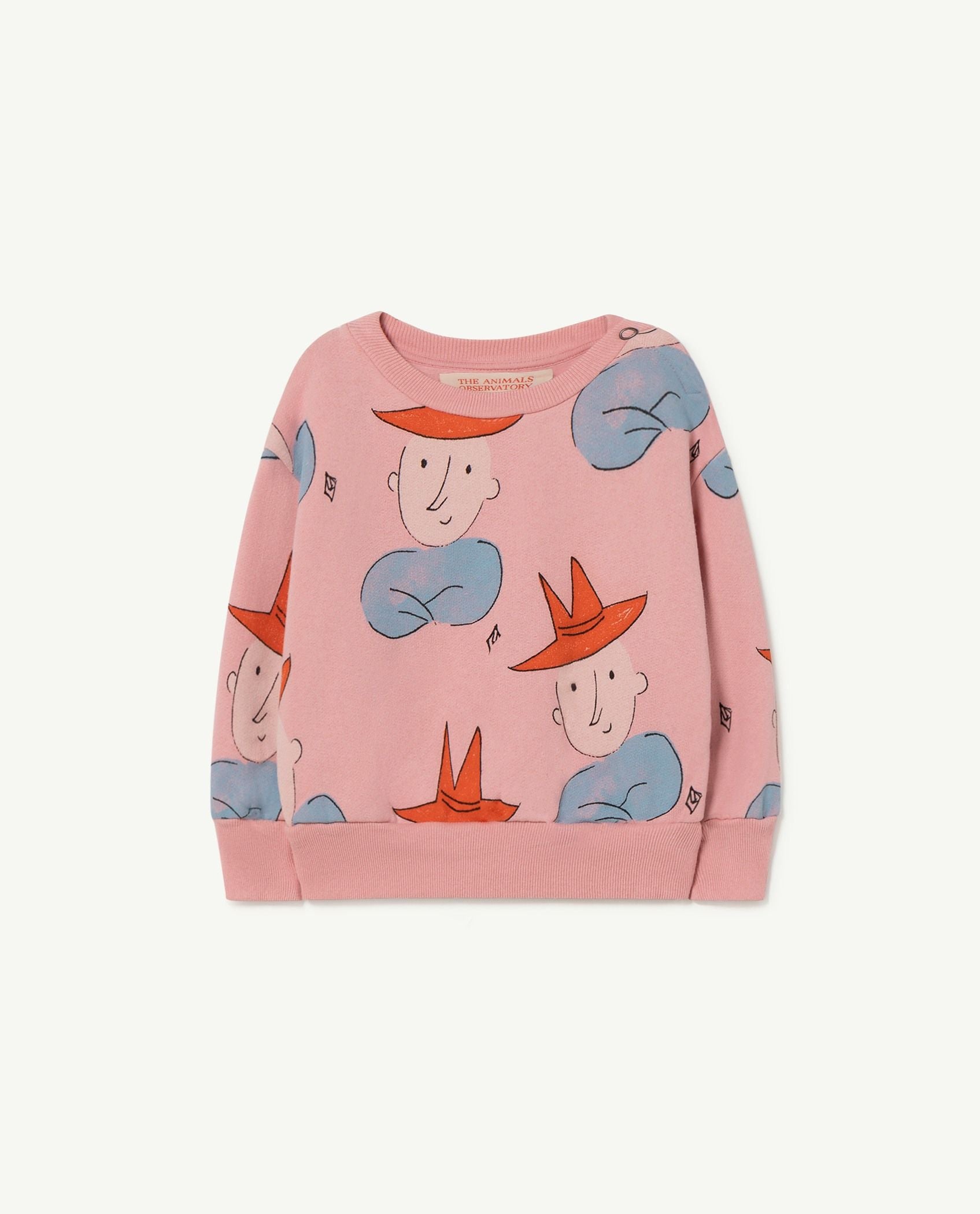 Baby Boys & Girls Pink Printed Sweatshirt