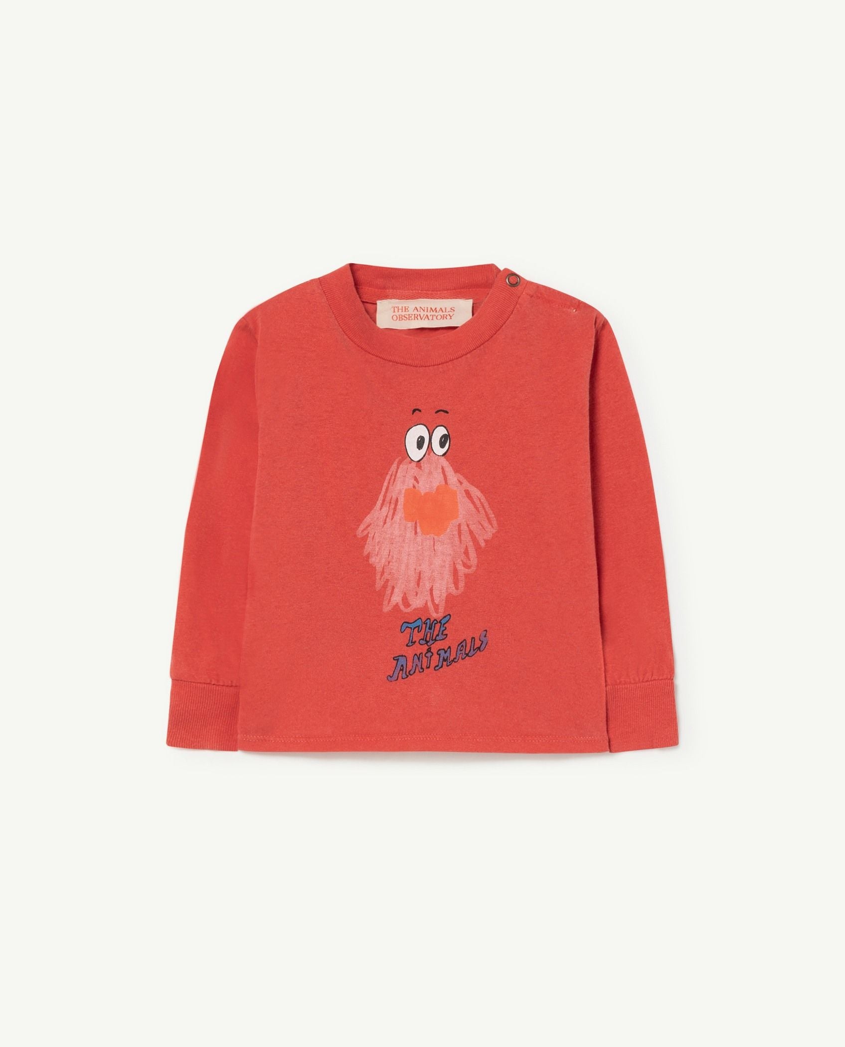 Baby Boys & Girls Red Printed T-Shirt