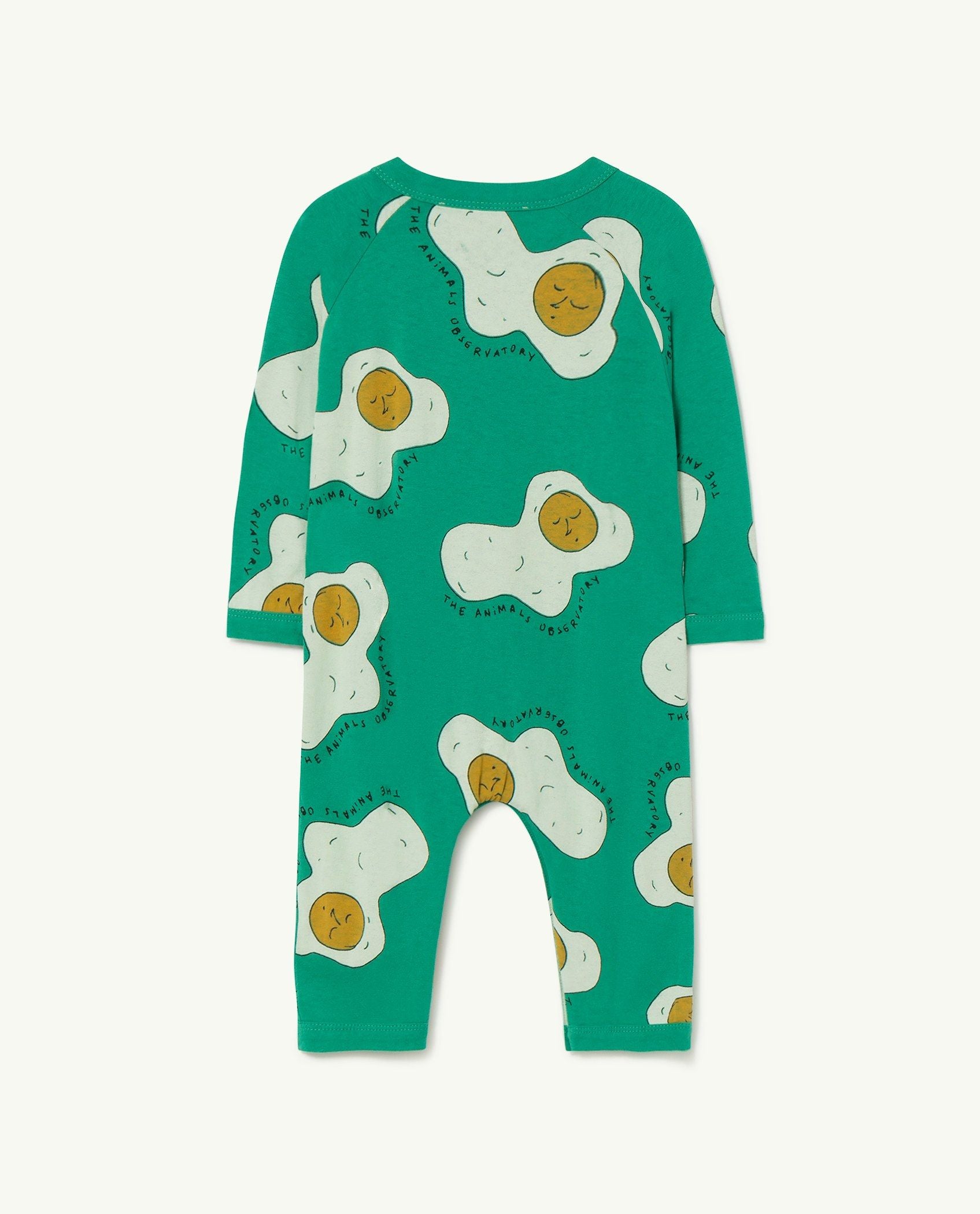 Baby Boys & Girls Green Printed Babysuit