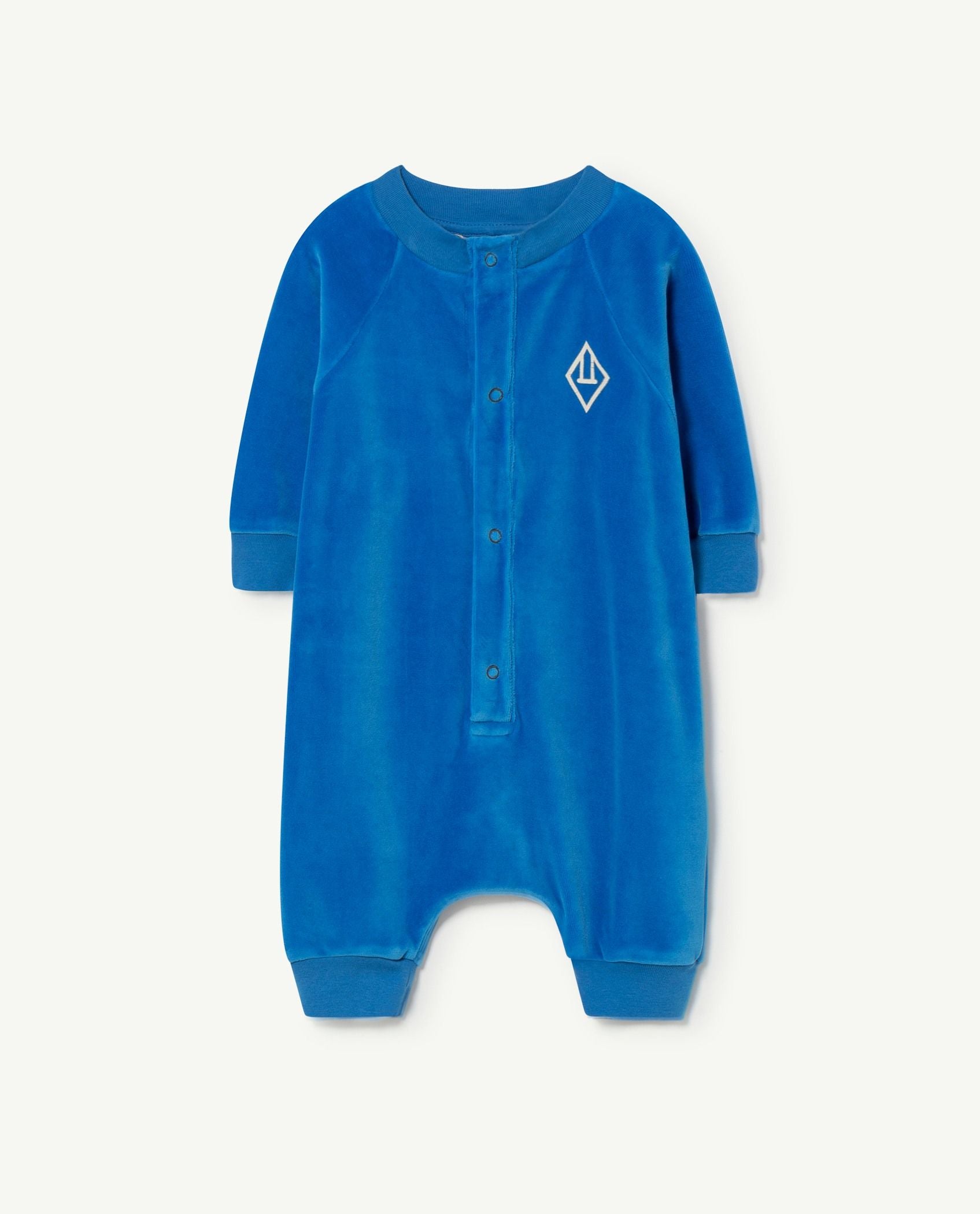 Baby Boys & Girls Blue Velvet Babysuit