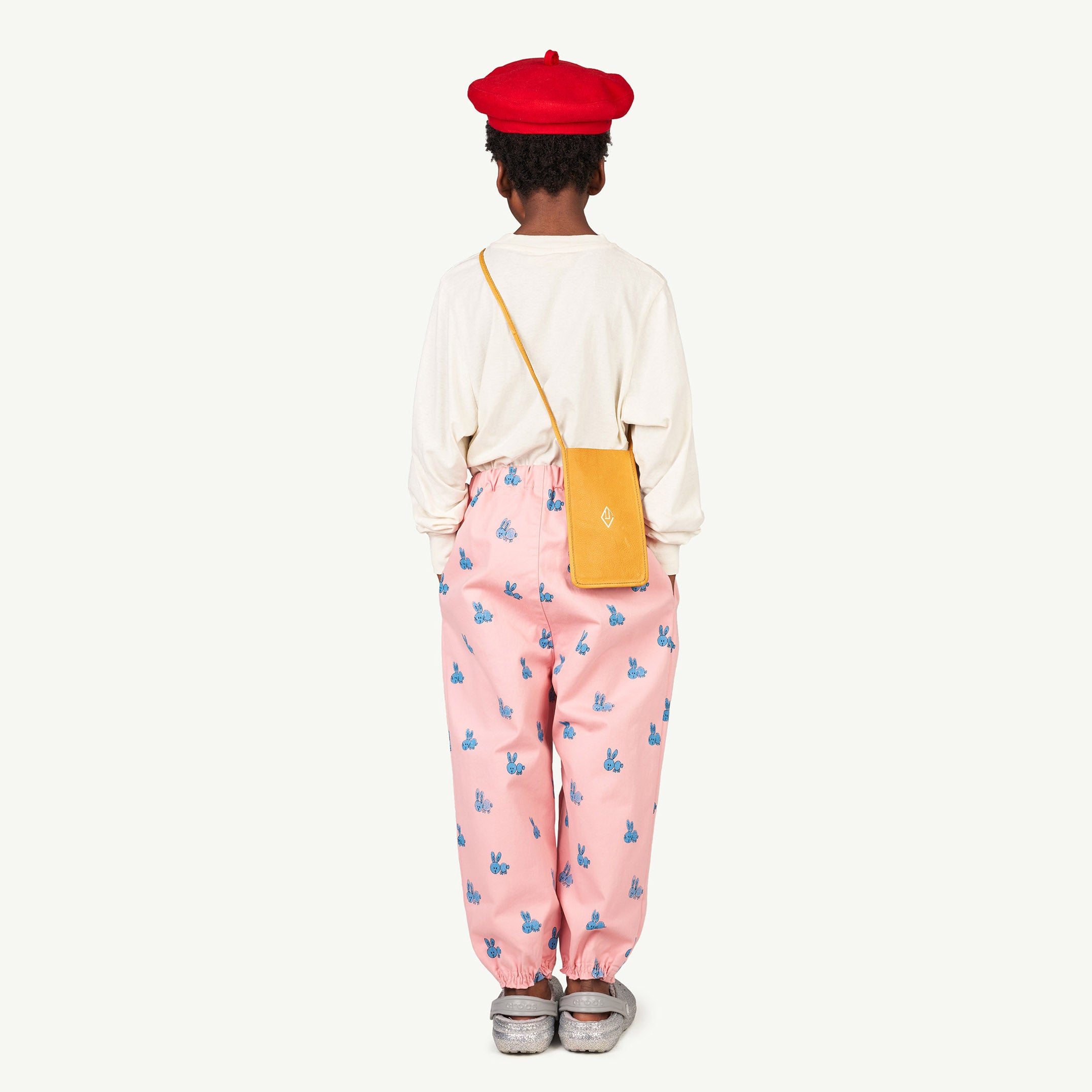 Boys & Girls Pink Printed Cotton Trousers