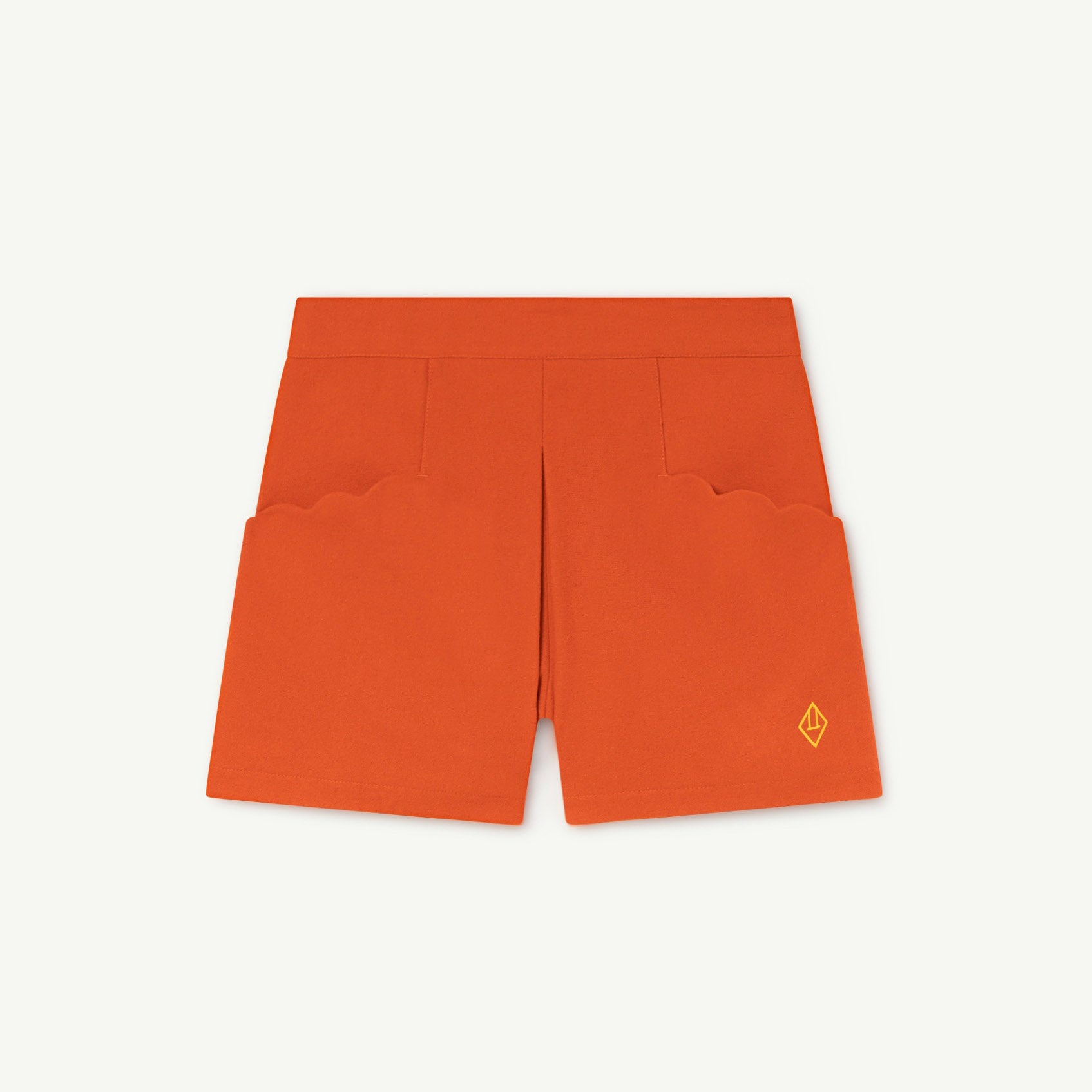 Girls Orange Logo Wool Shorts