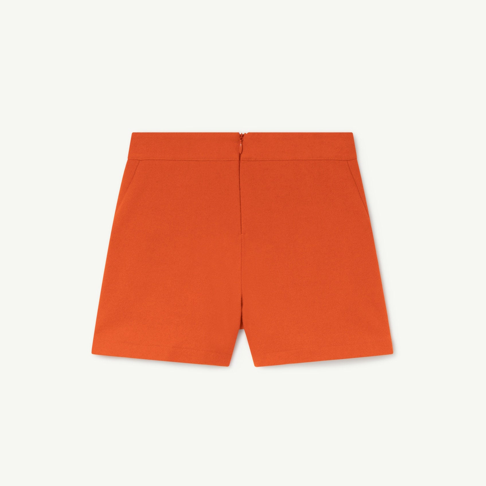 Girls Orange Logo Wool Shorts