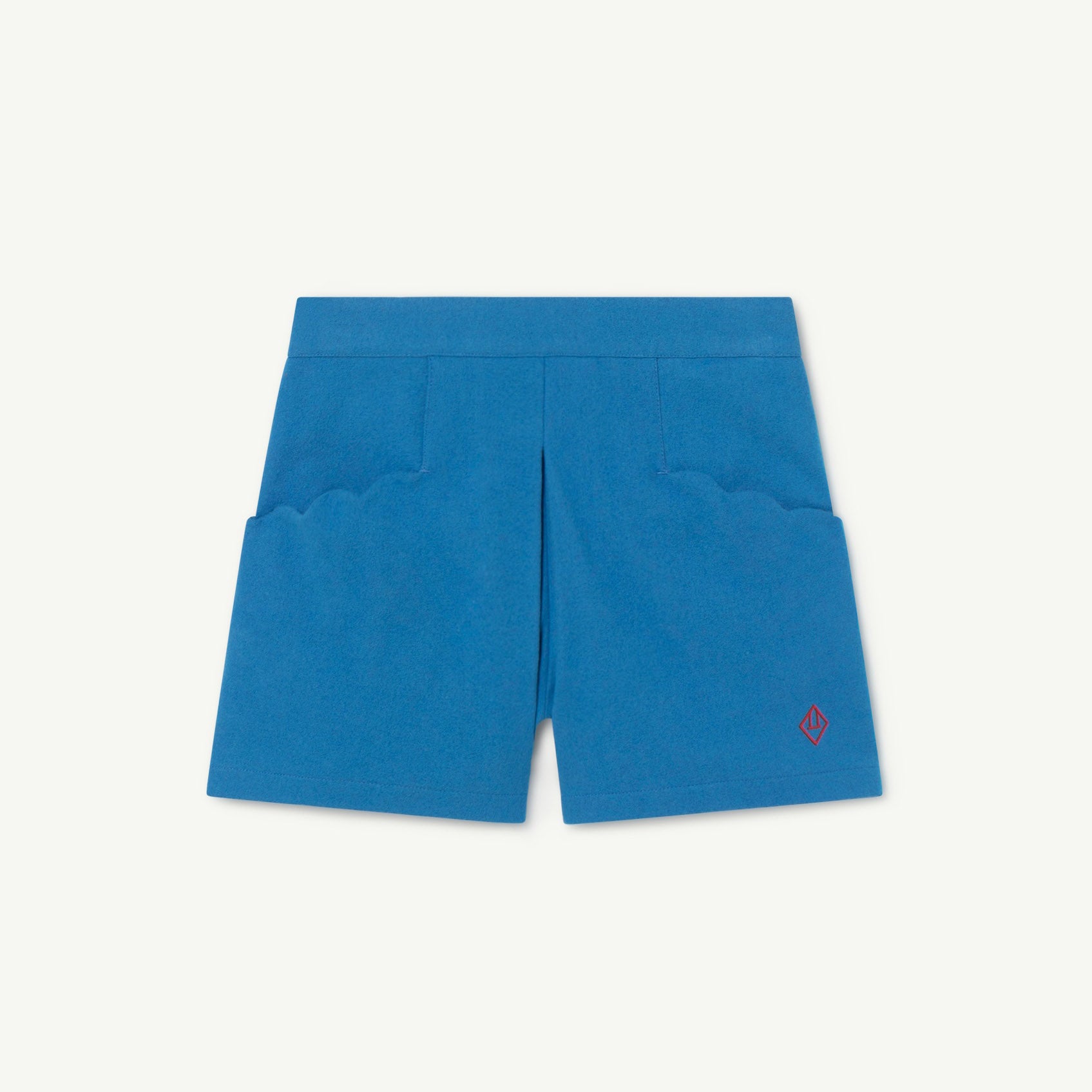 Girls Blue Logo Wool Shorts