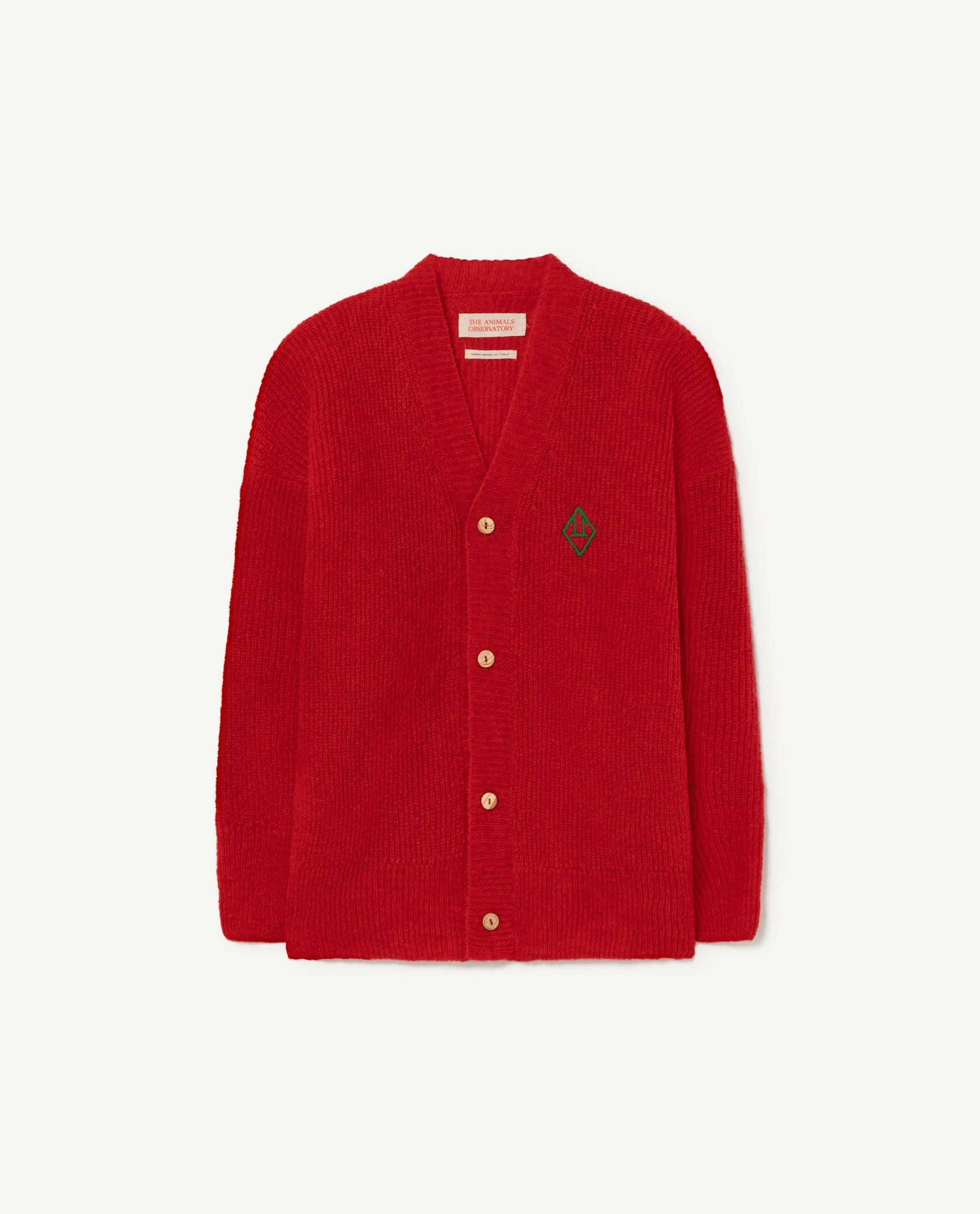 Boys & Girls Red Wool Cardigan