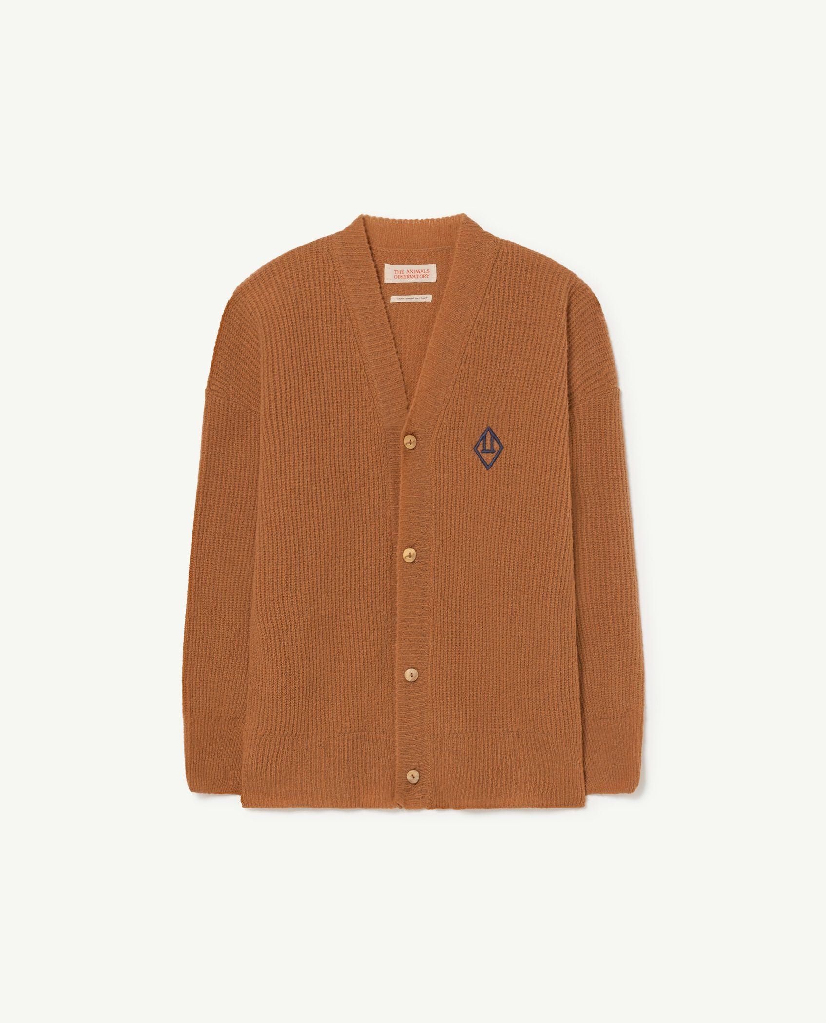 Boys & Girls Brown Wool Cardigan