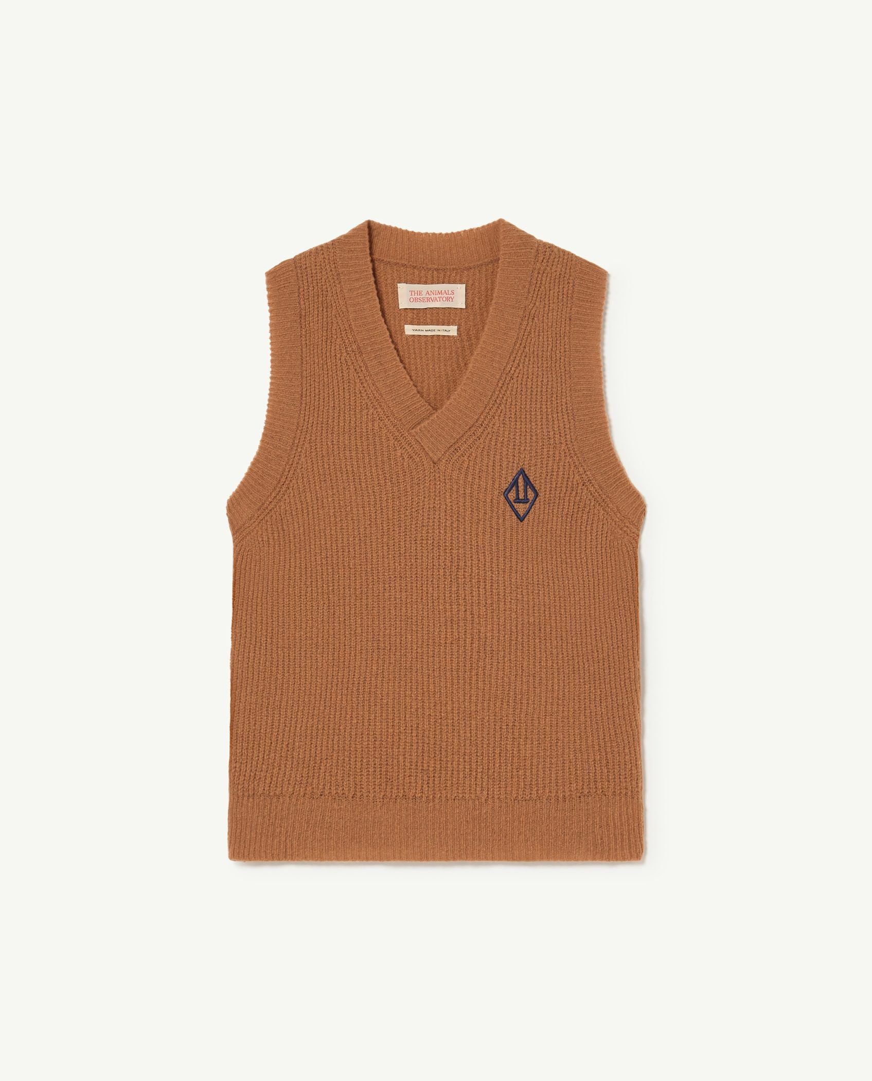 Boys & Girls Brown Wool Vest