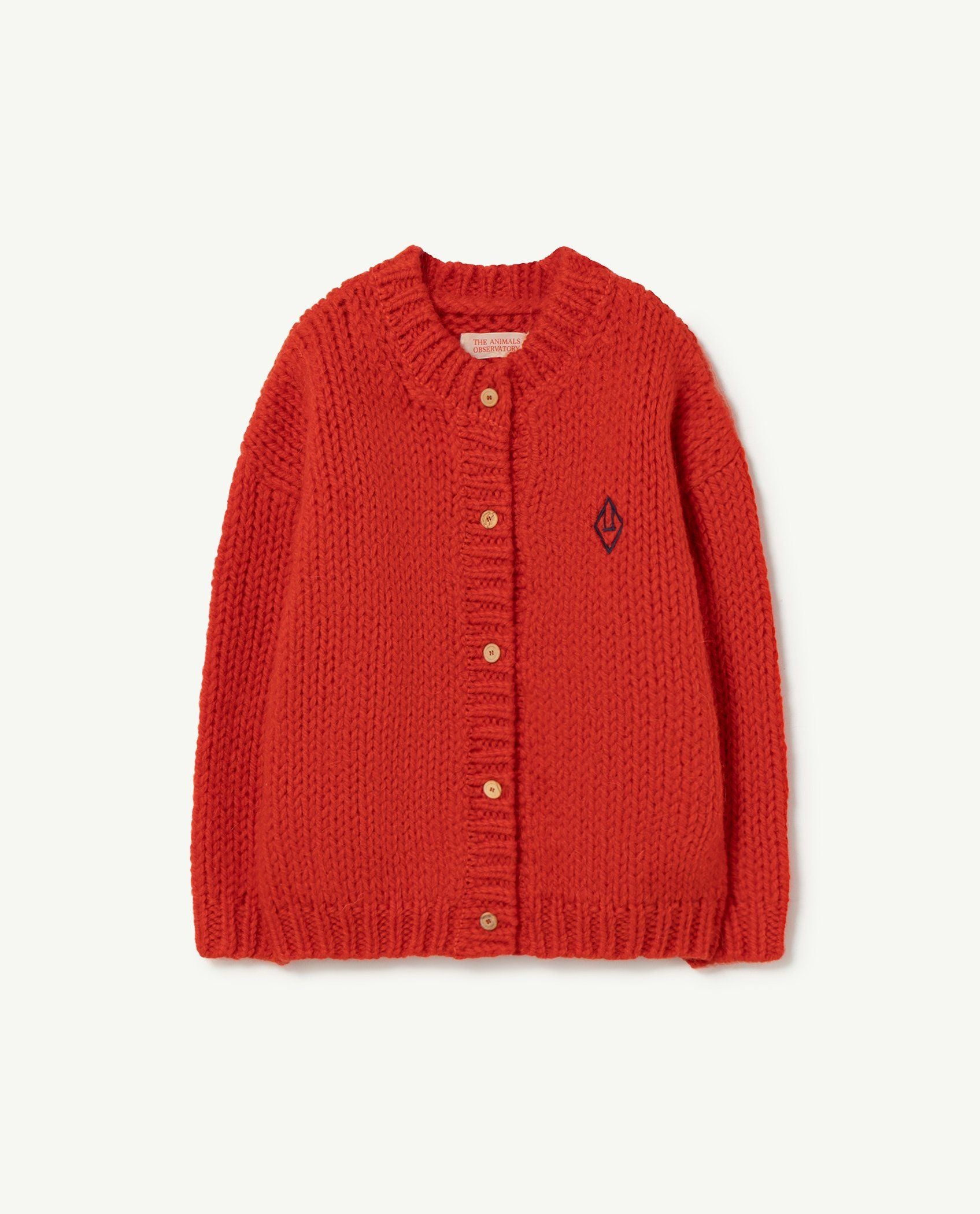 Girls Red Wool Cardigan