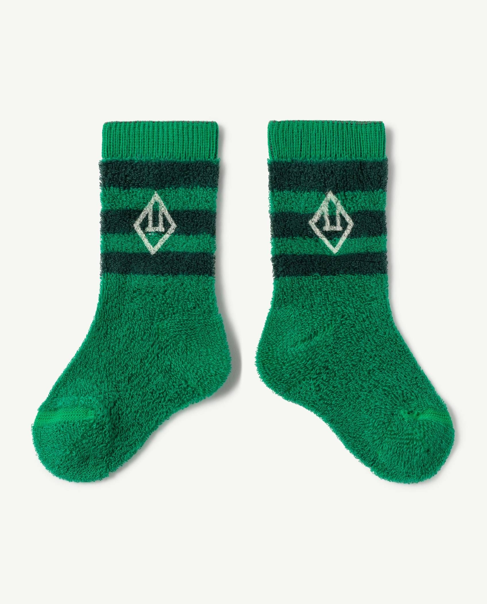 Boys & Girls Green Logo Socks
