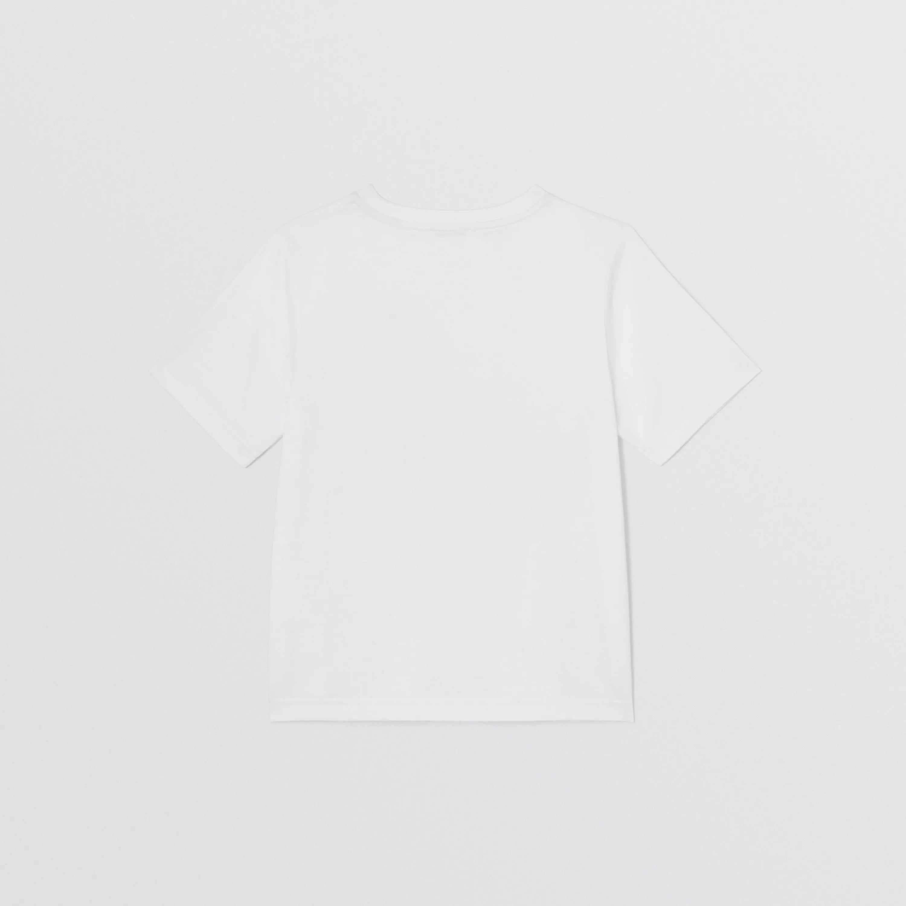Boys & Girls White Printed Cotton T-Shirt
