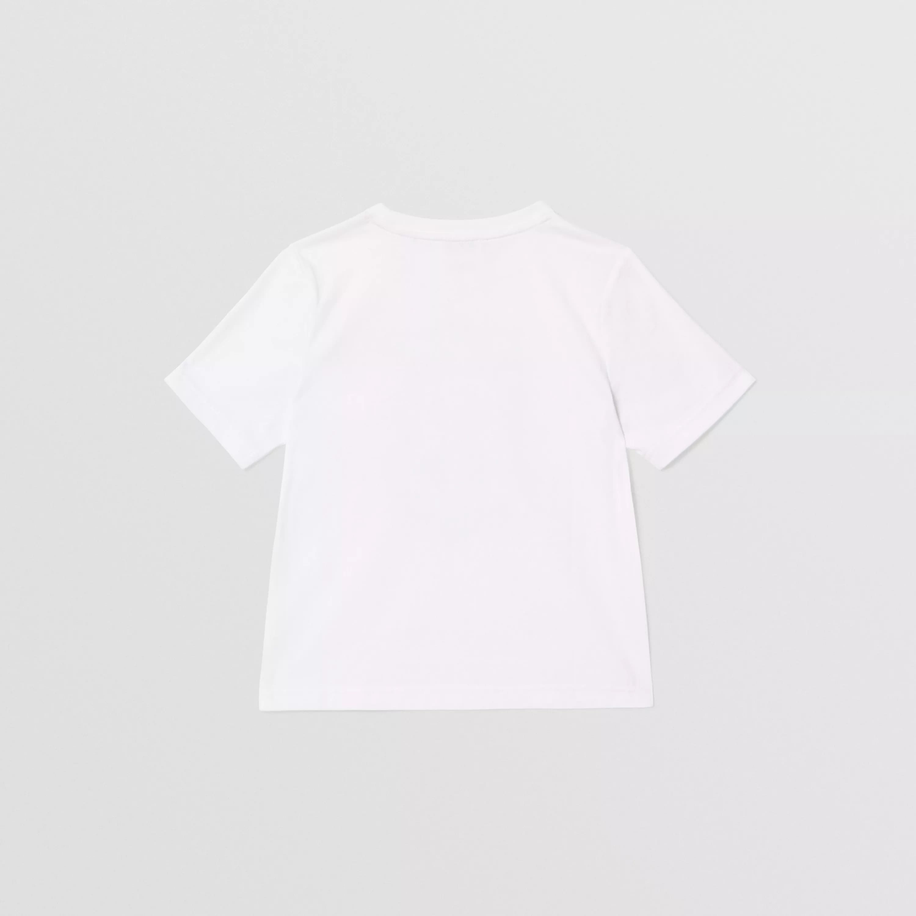 Boys & Girls White Logo Cotton T-Shirt