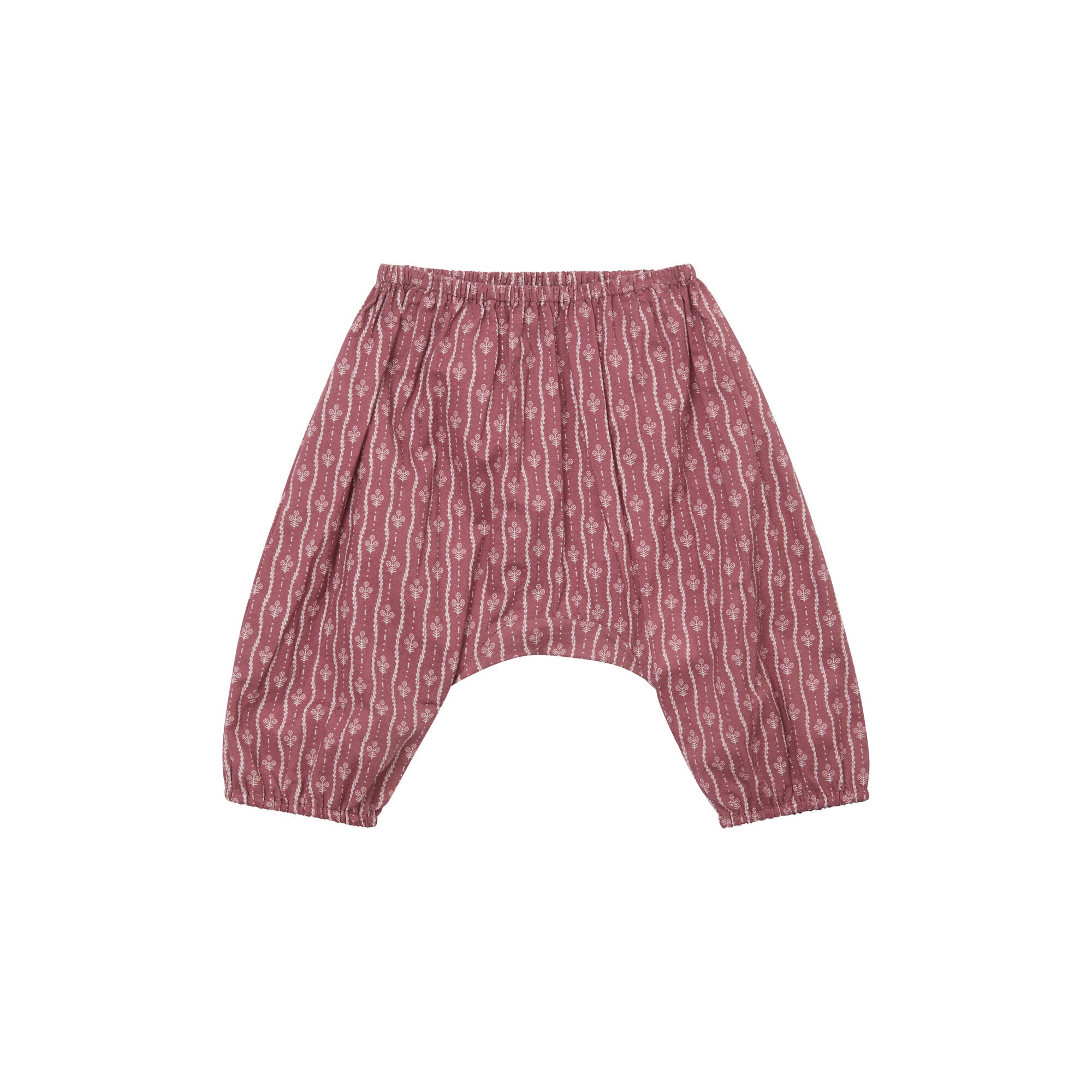 Baby Boys & Girls Pink Printed Cotton Trousers