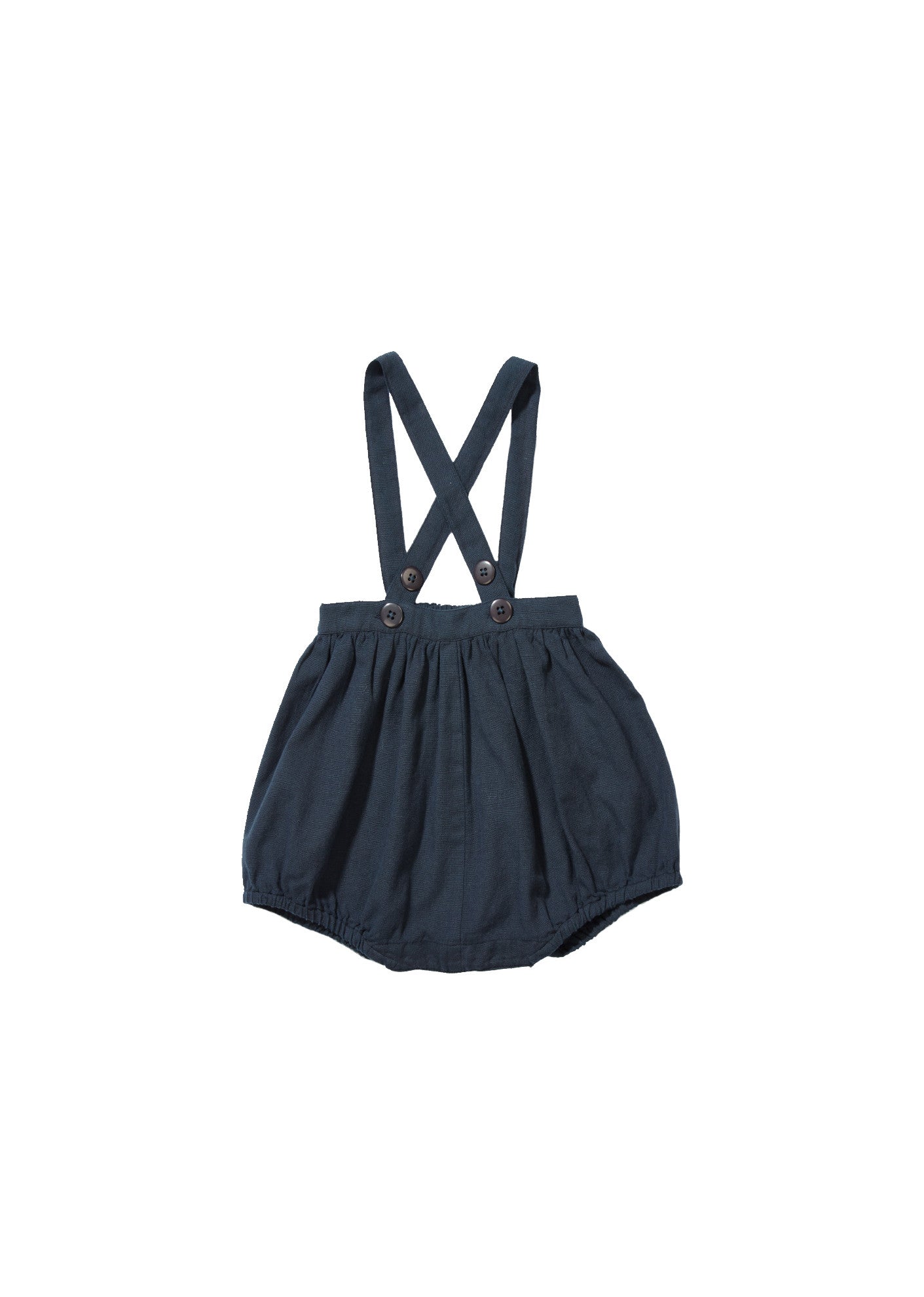 Baby Dark Blue Woven Romper
