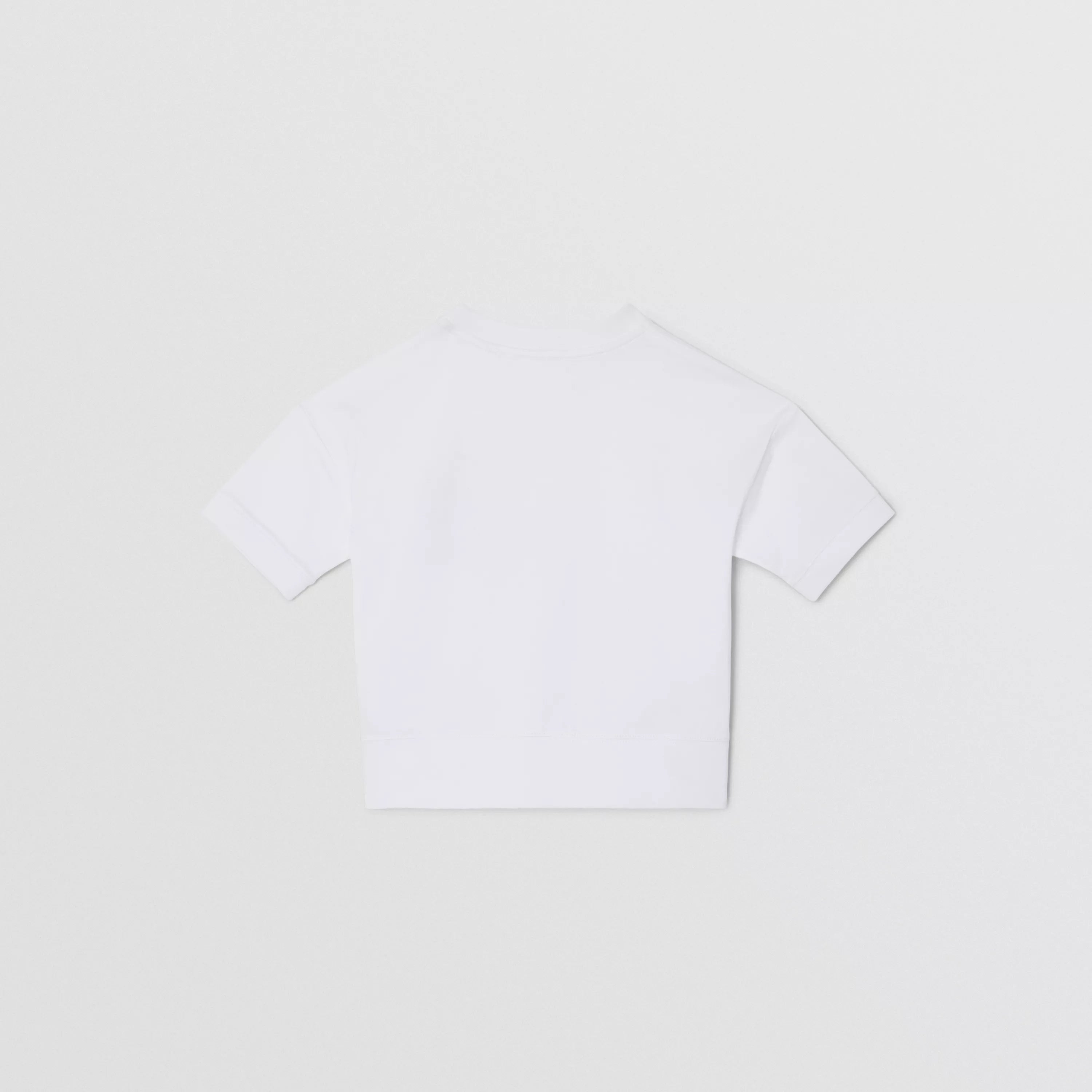 Boys & Girls White Deer Cotton T-Shirt