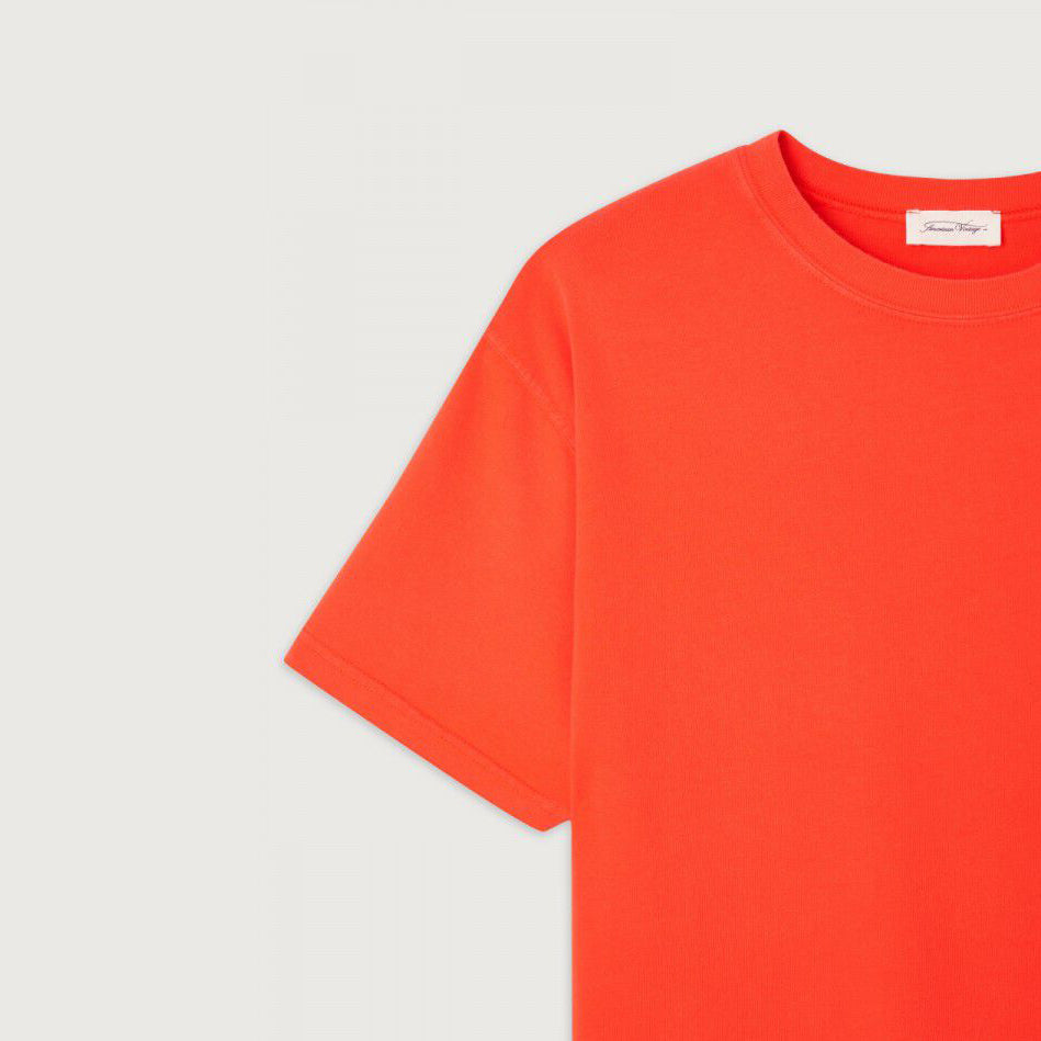 Boys & Girls Orange Red Cotton T-Shirt